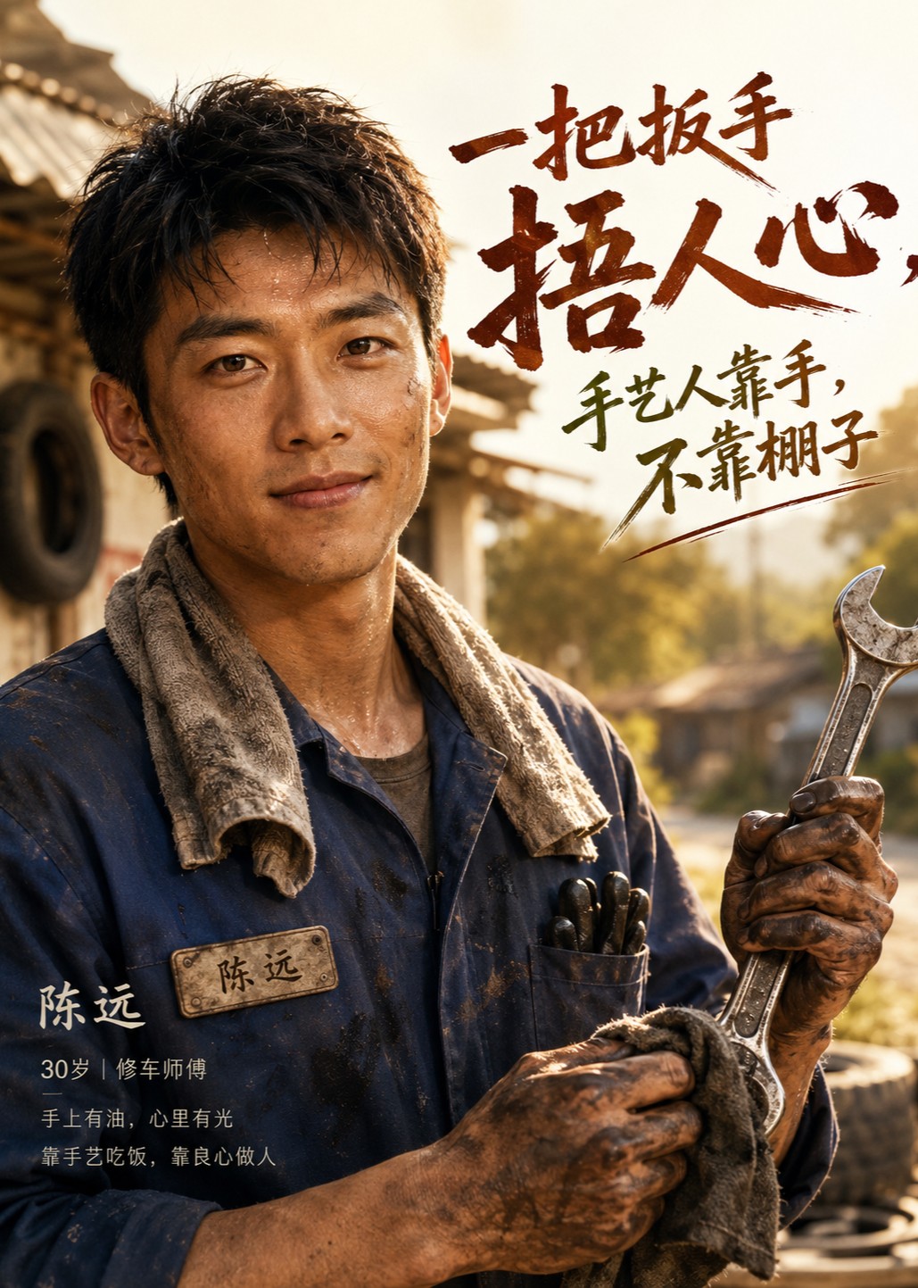 一把扳手捂人心，手艺人靠手，不靠棚子