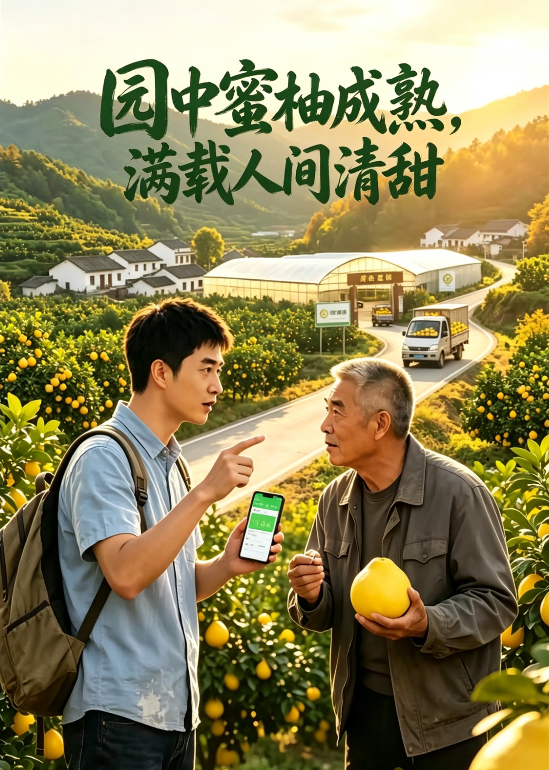 园中蜜柚成熟，满载人间清甜