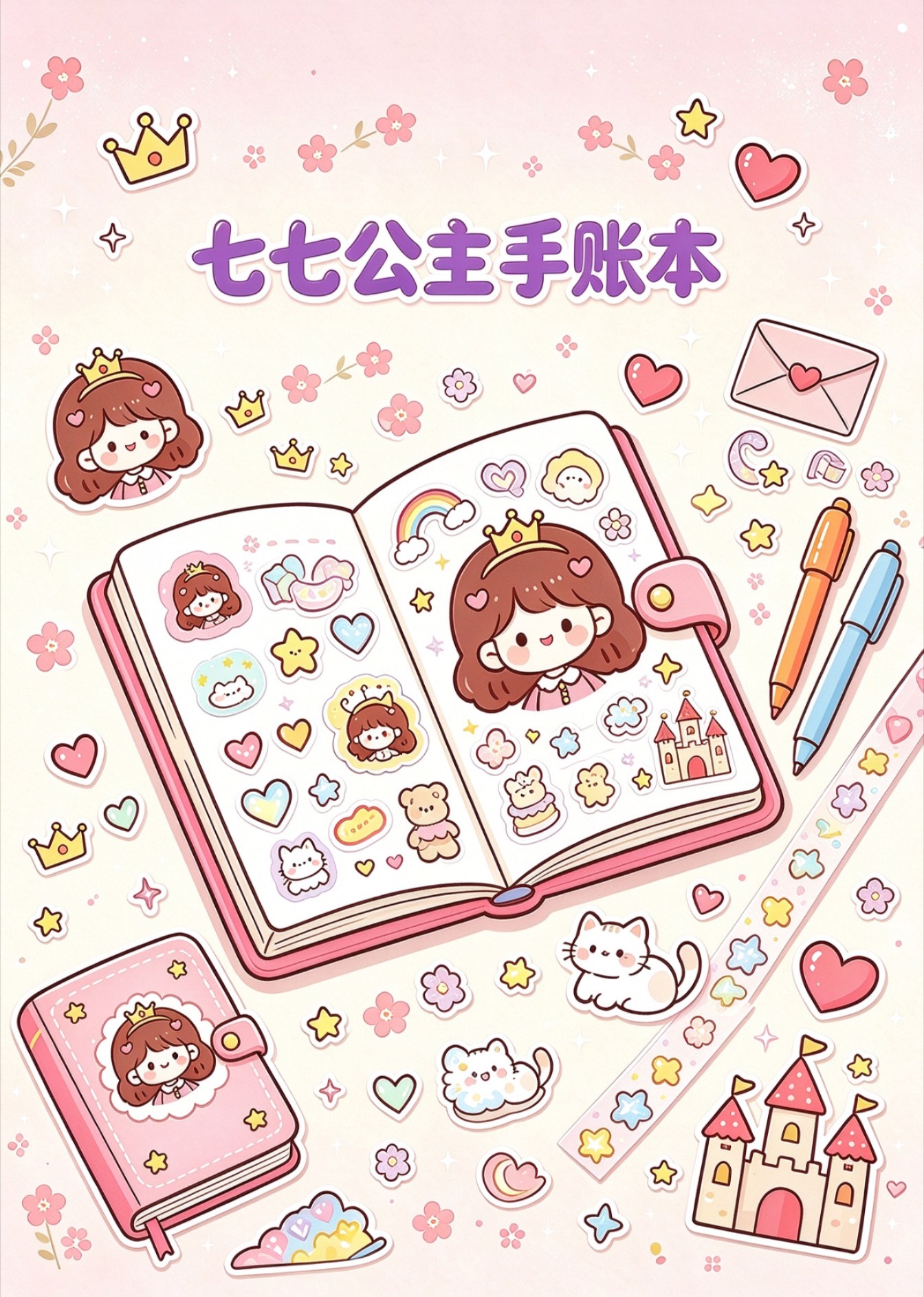 七七公主梦幻手账本封面图
