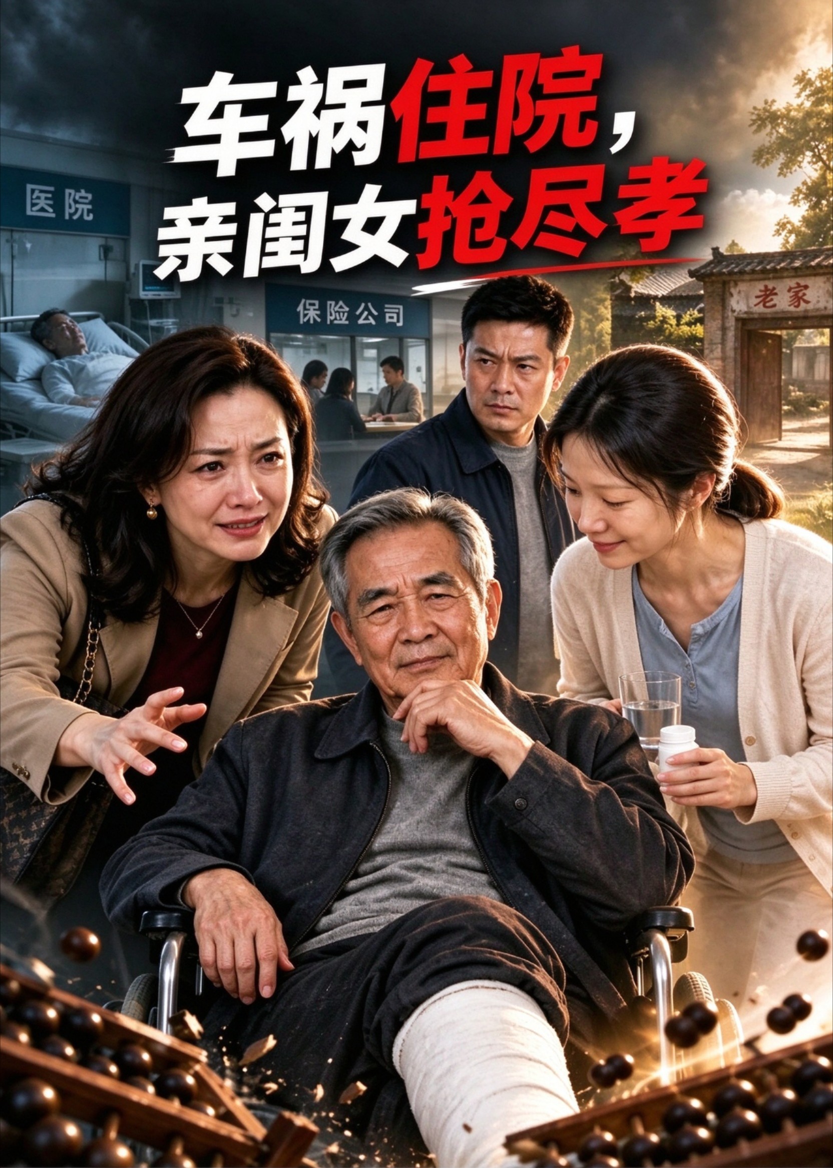 车祸住院，亲闺女抢尽孝封面图