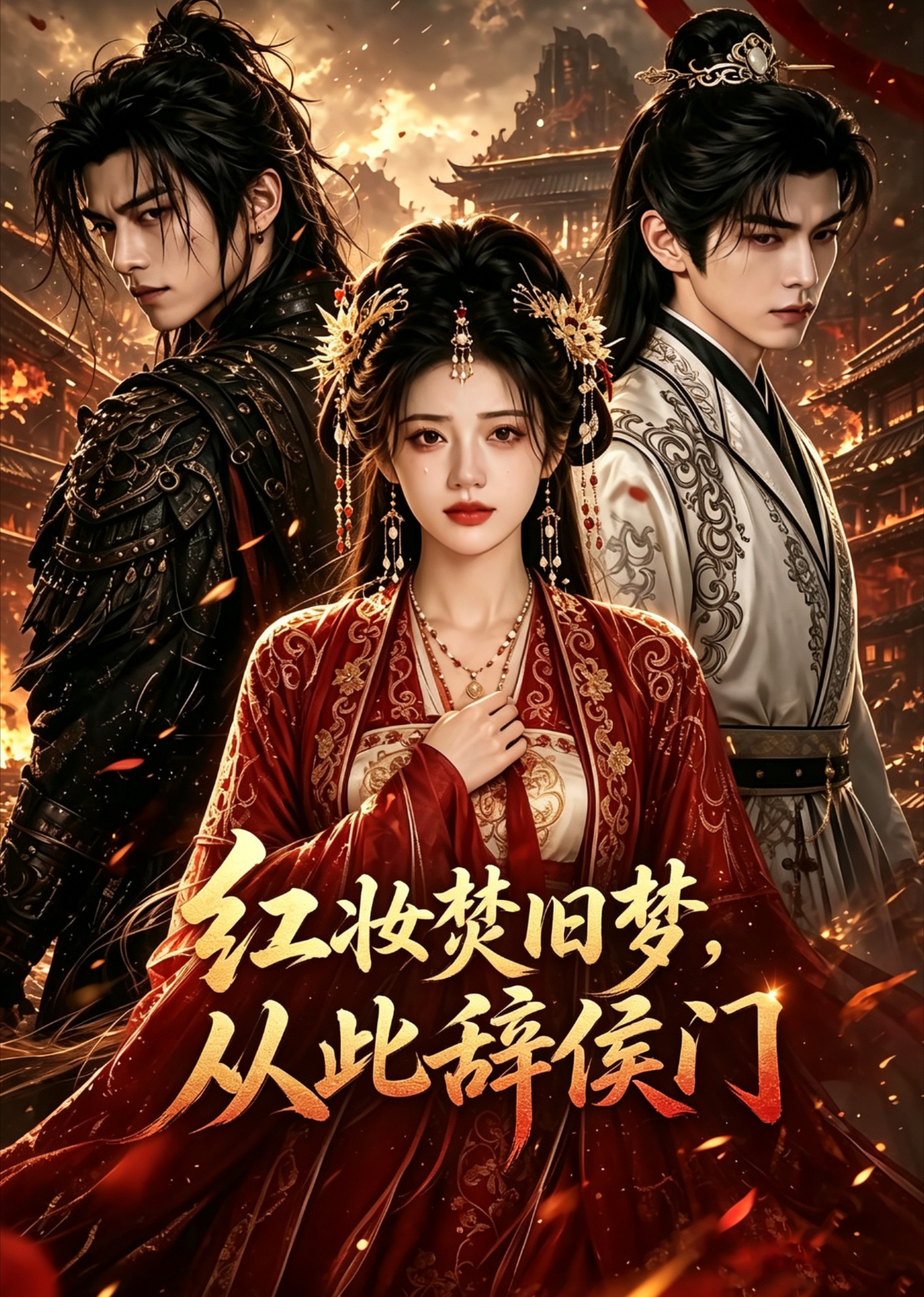 红妆焚旧梦，从此辞侯门