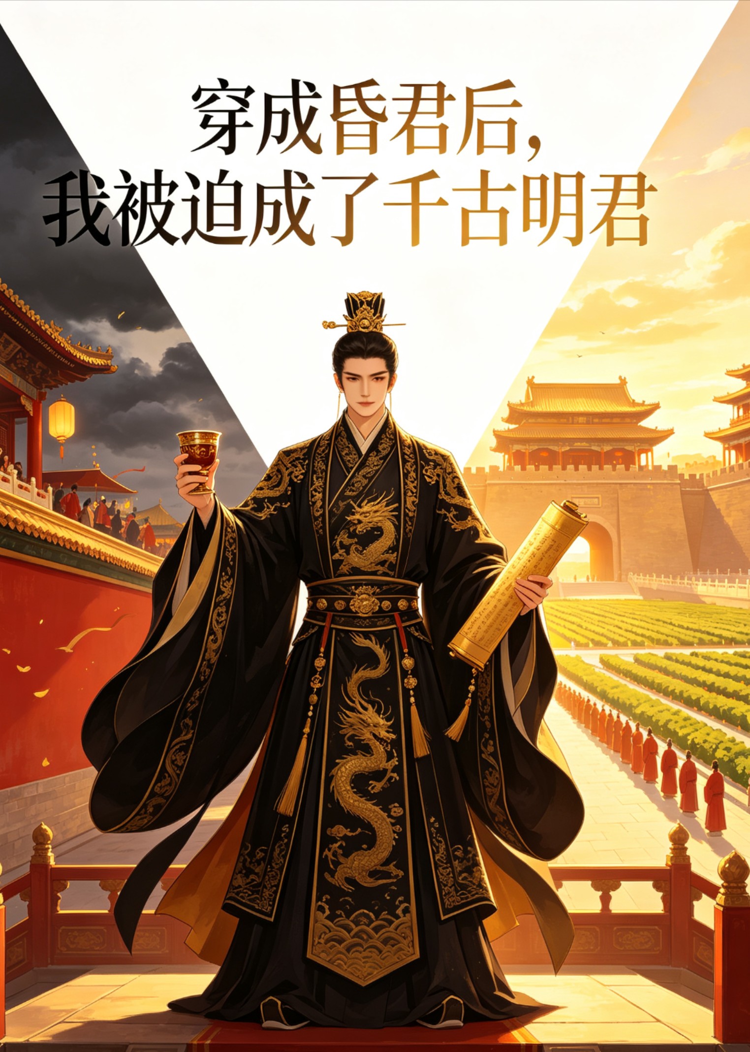 穿成昏君后，我被迫成了千古明君封面图