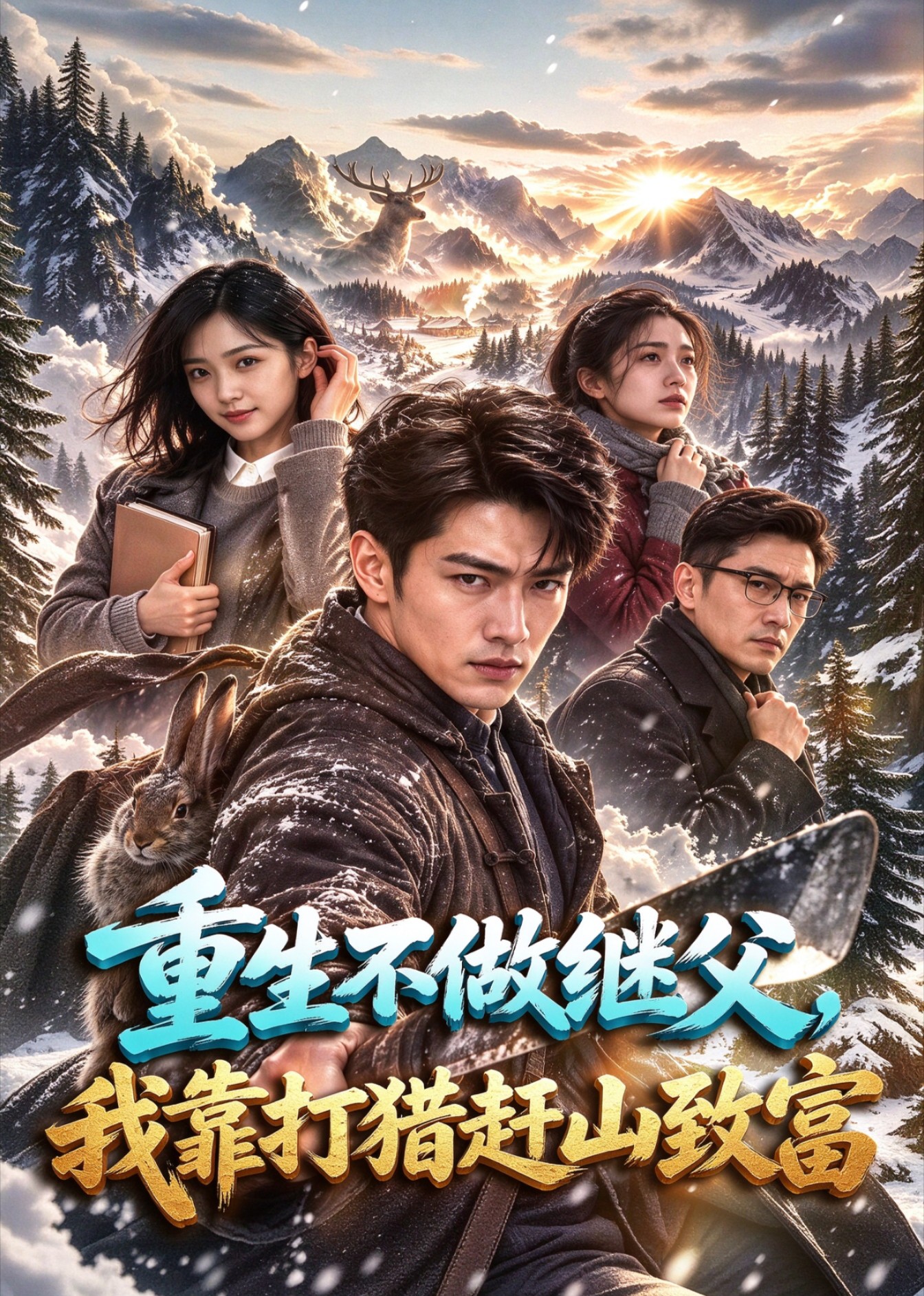 重生不做继父，我靠打猎赶山致富封面图