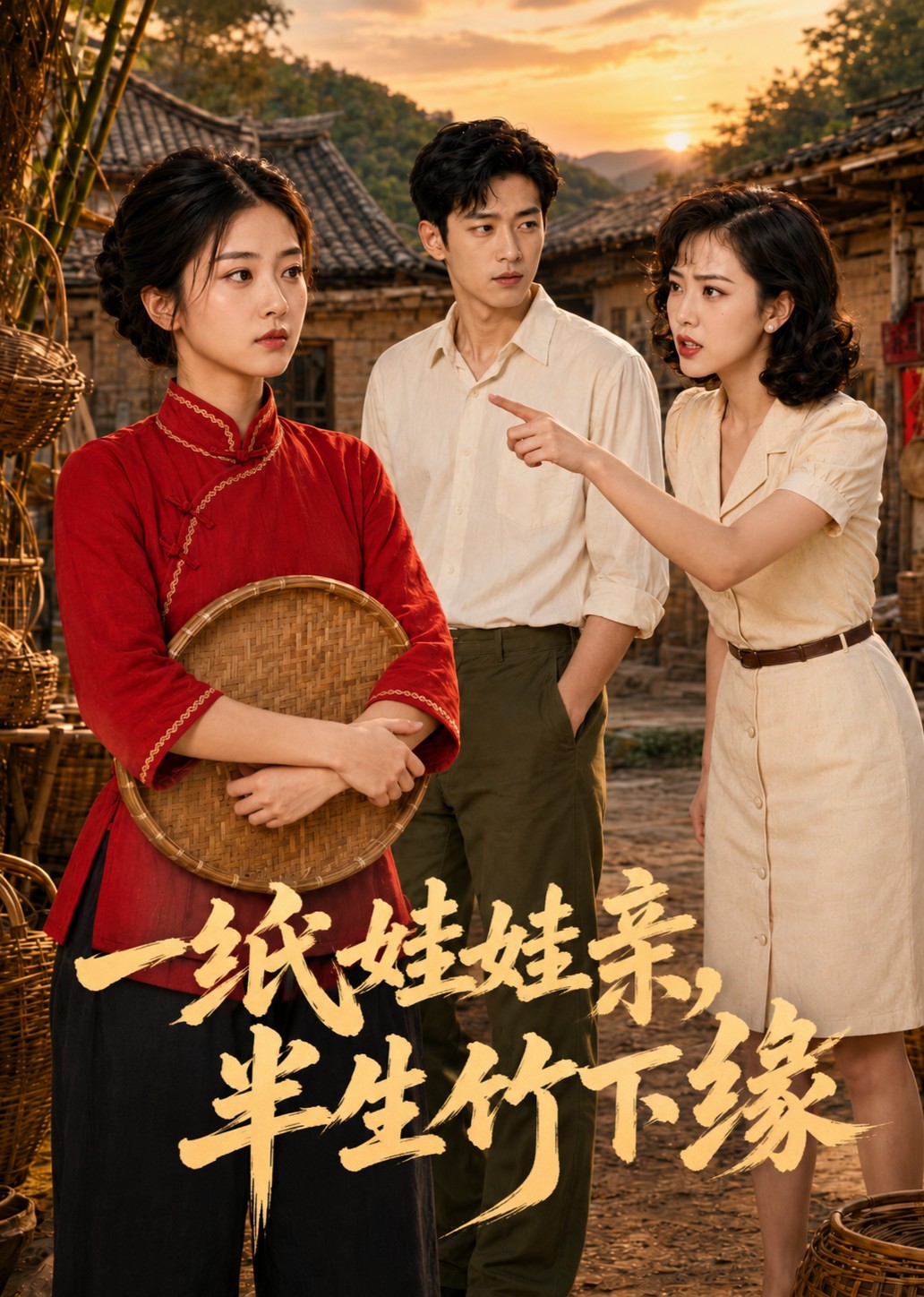 一纸娃娃亲，半生竹下缘