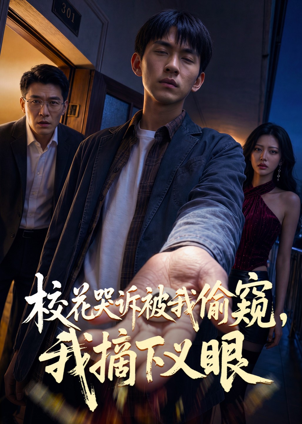 校花哭诉被我偷窥，我摘下义眼
