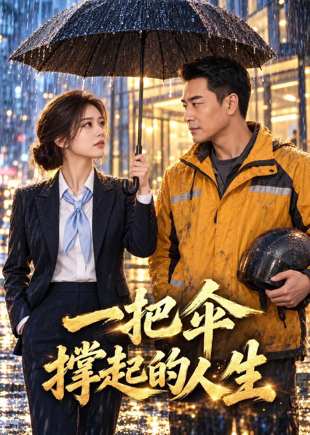 一把伞撑起的人生封面图