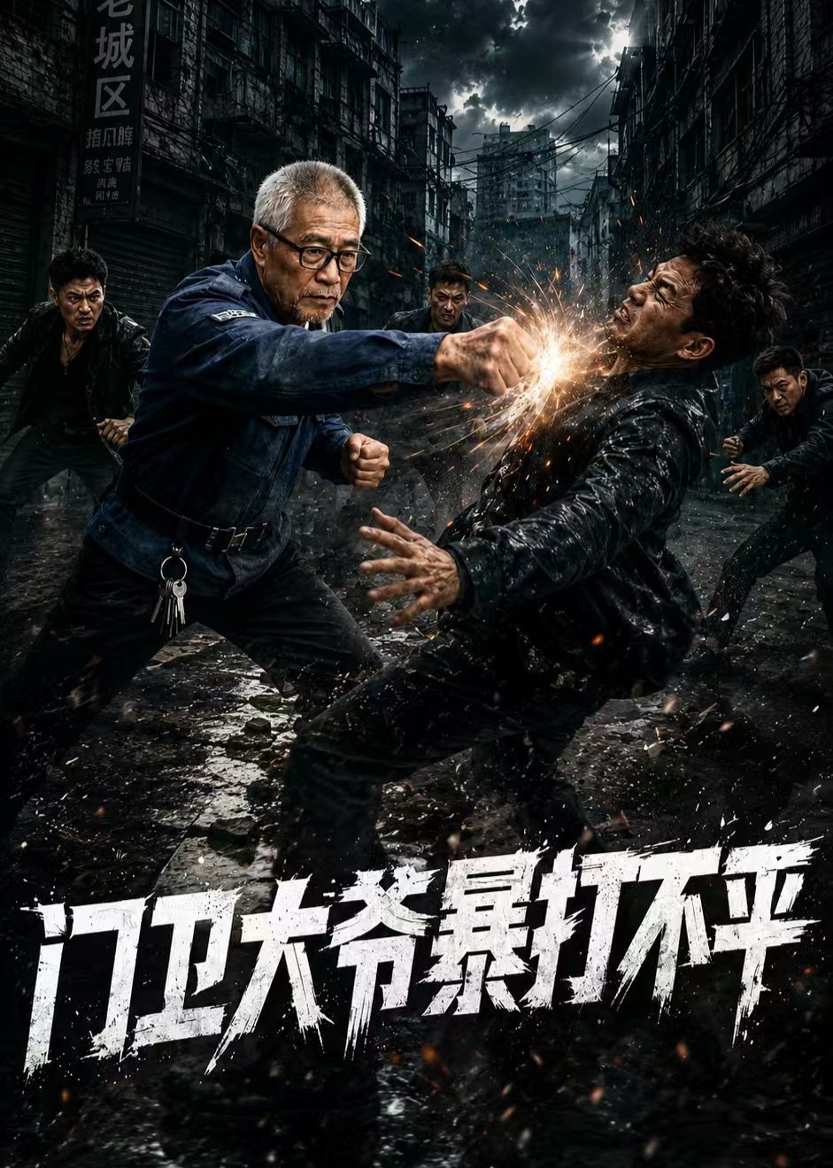 门卫大爷暴打不平