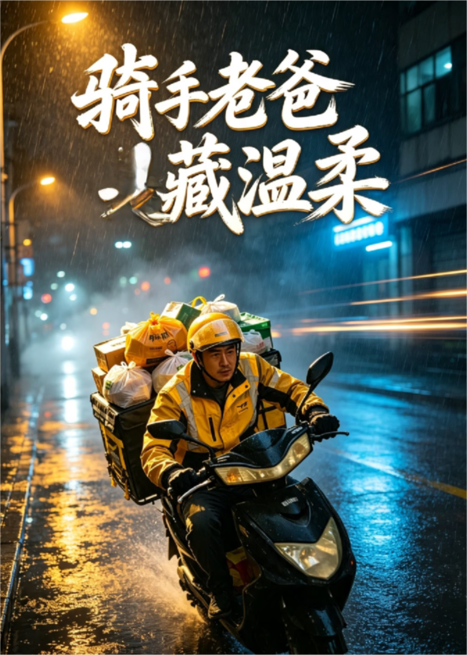骑手老爸藏温柔