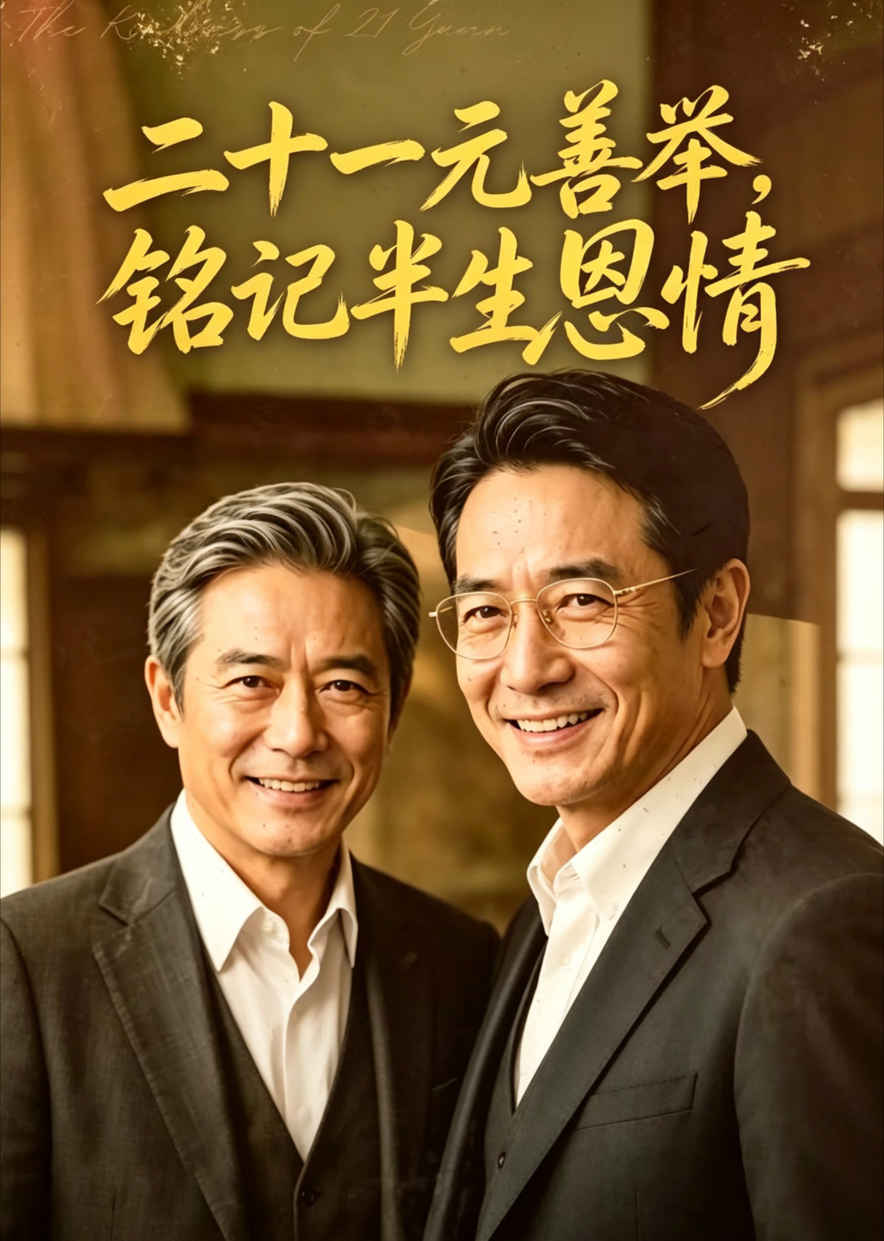二十一元善举，铭记半生恩情封面图