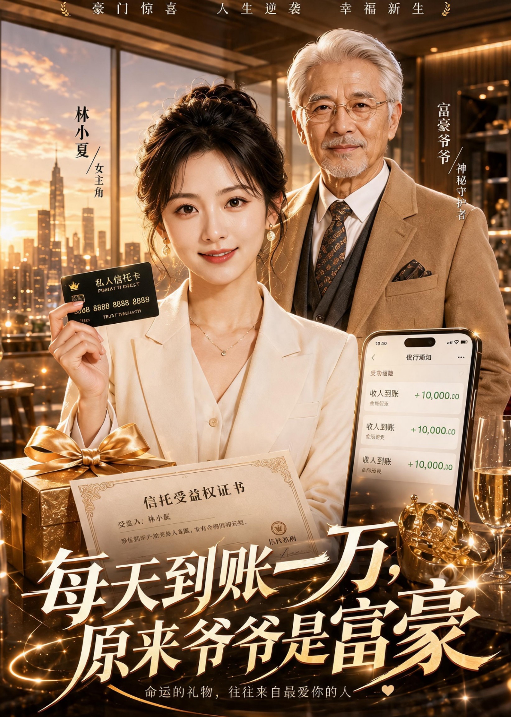 每天到账一万，原来爷爷是富豪封面图