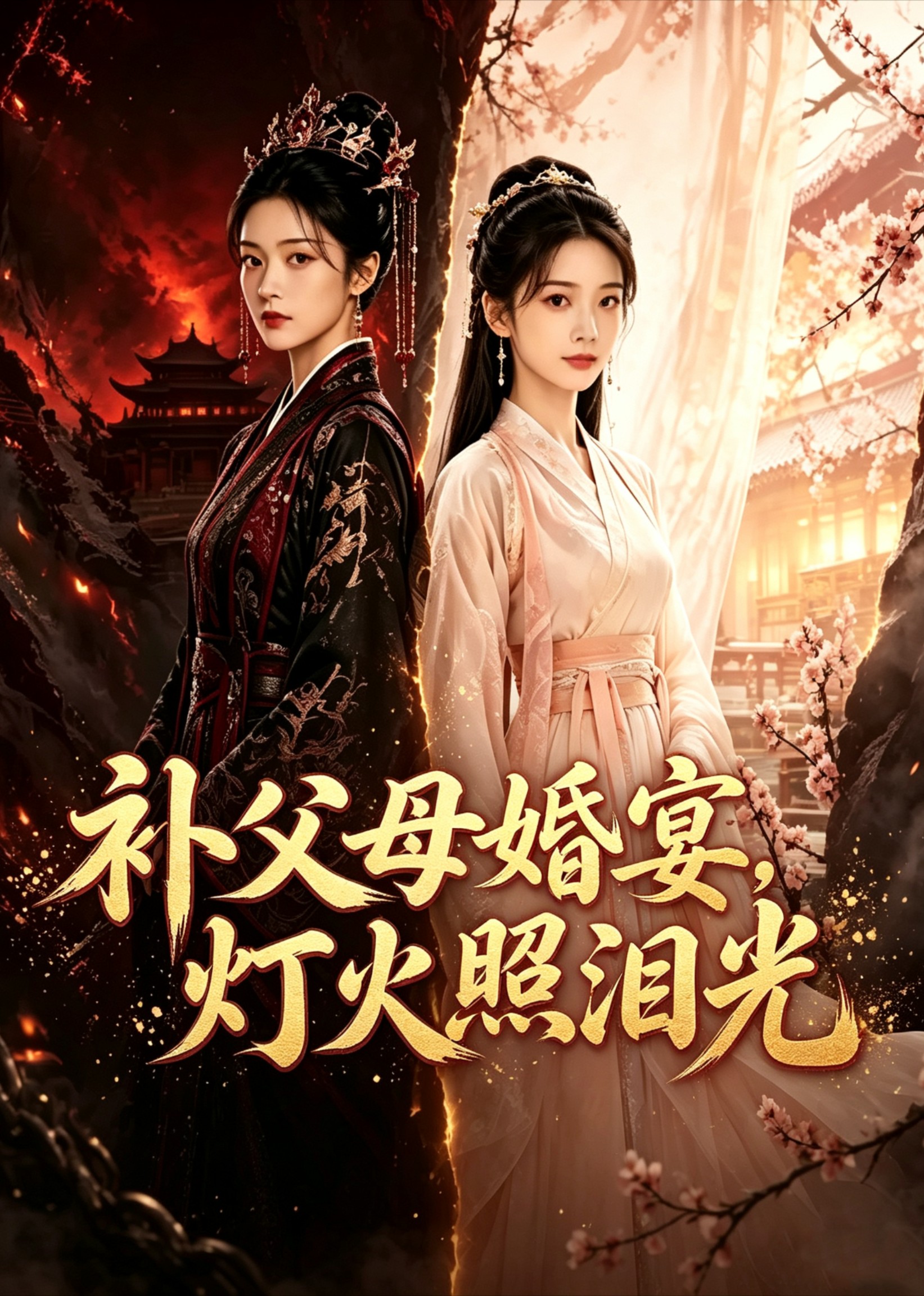 补父母婚宴，灯火照泪光