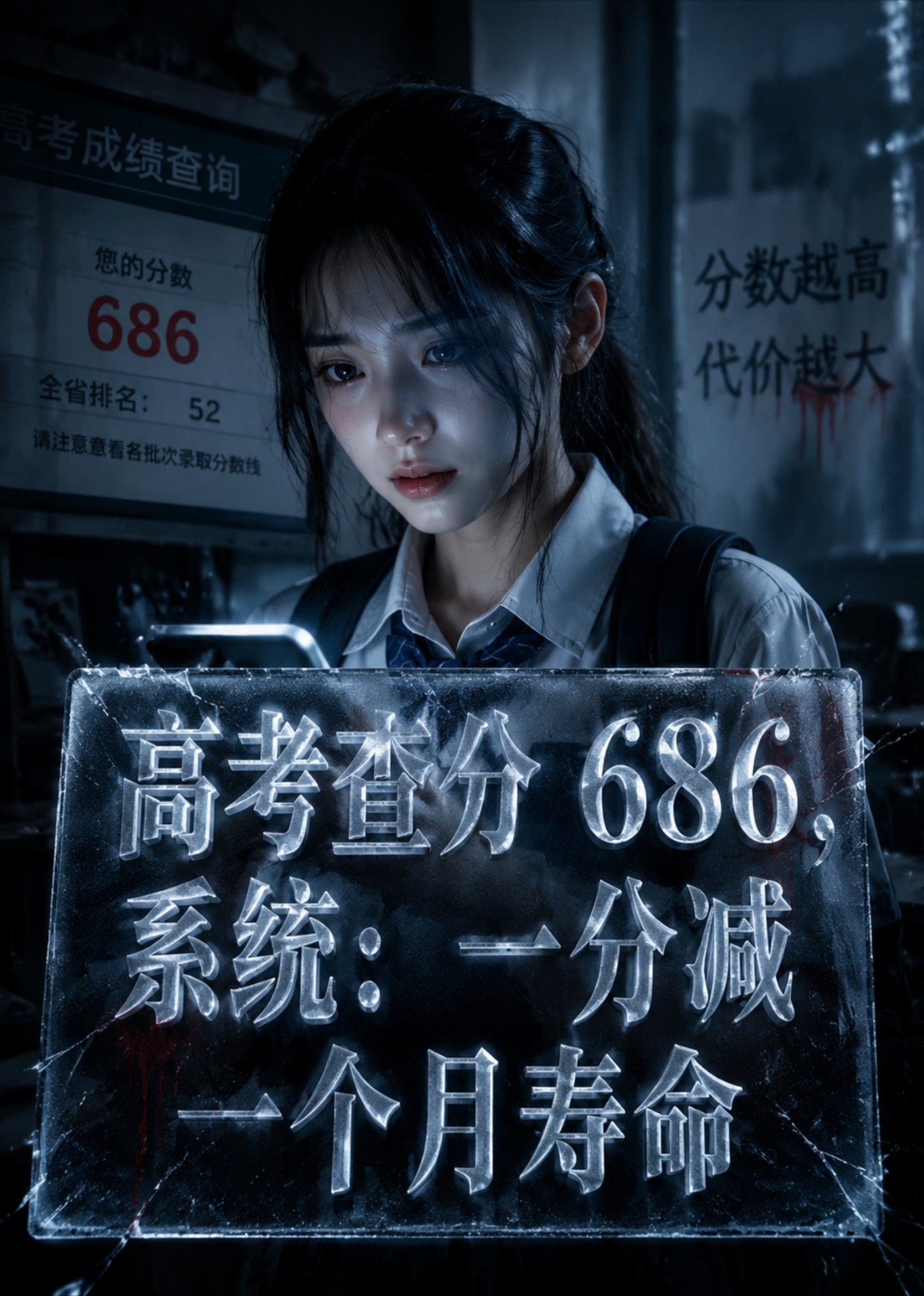 高考查分 686，系统：一分减一个月寿命
