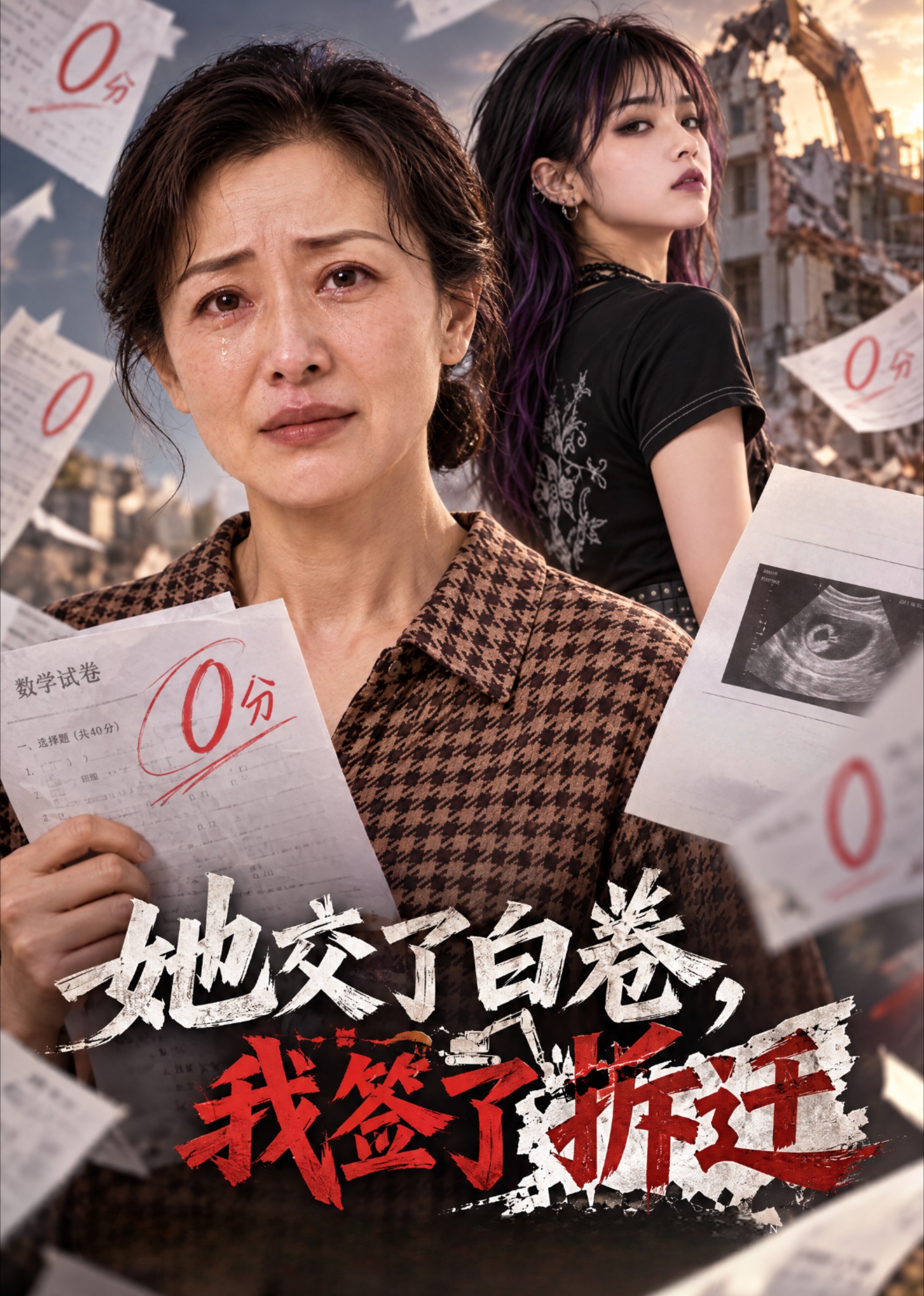 她交了白卷，我签了拆迁封面图