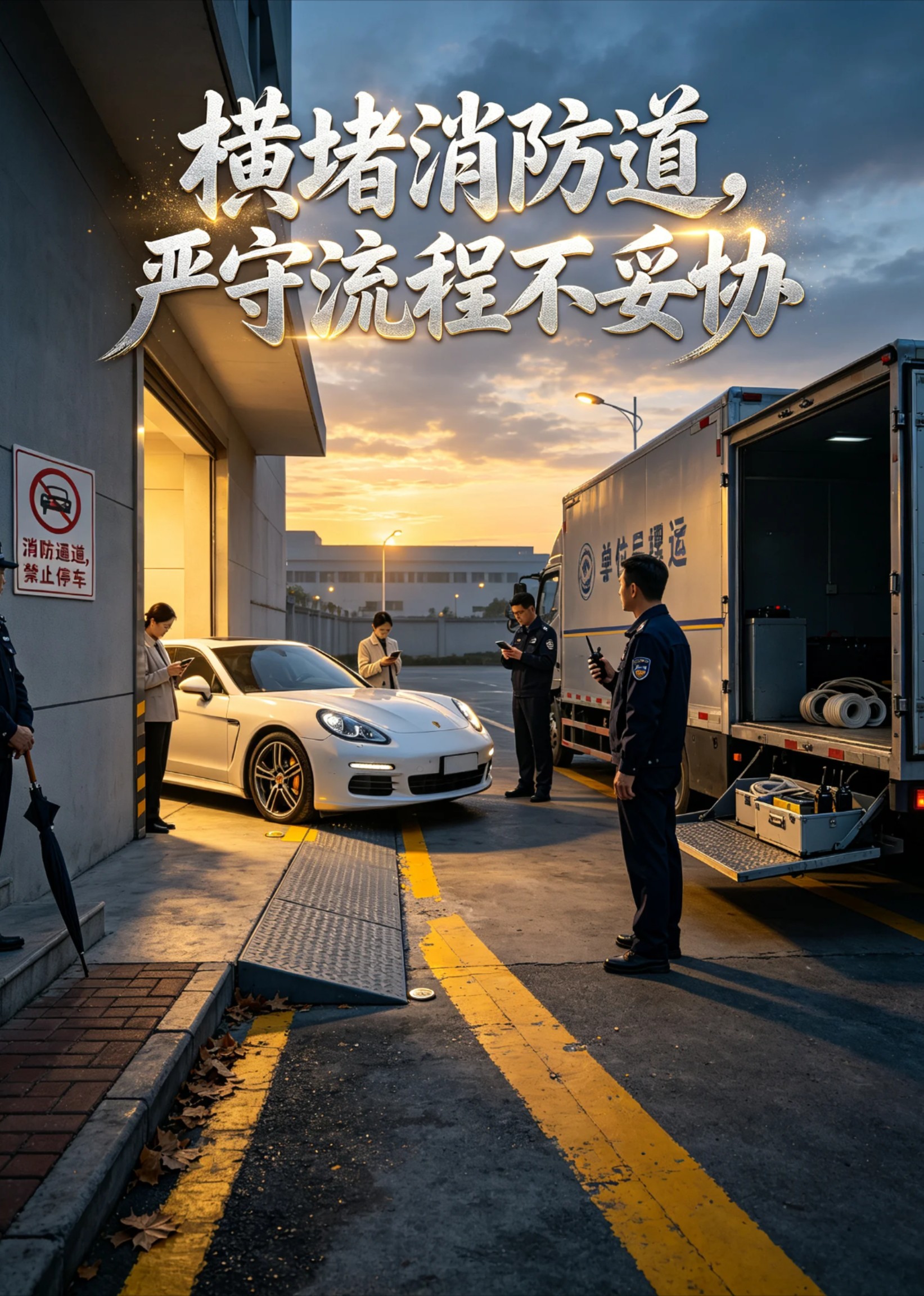 横堵消防道，严守流程不妥协