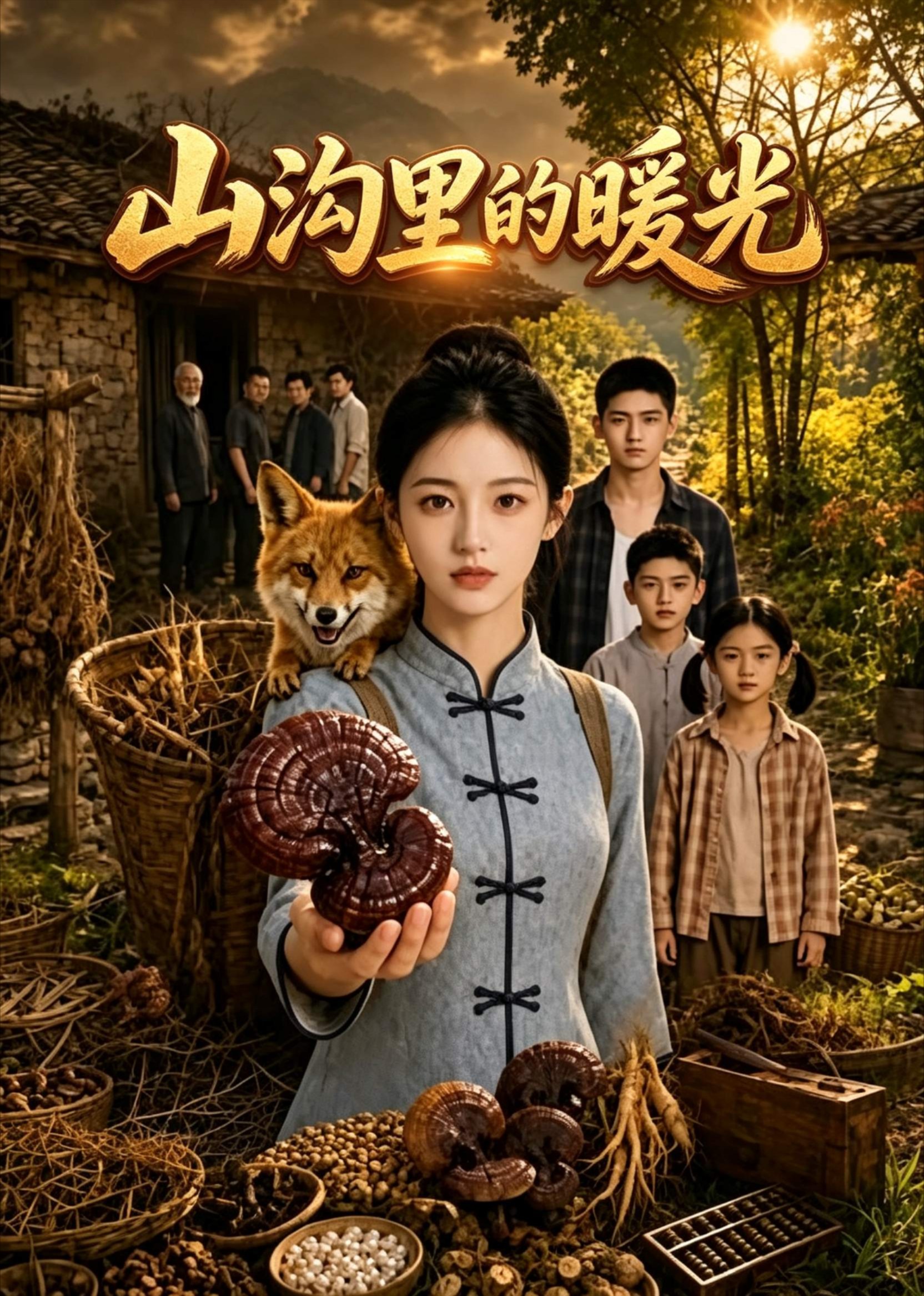 山沟里的暖光
