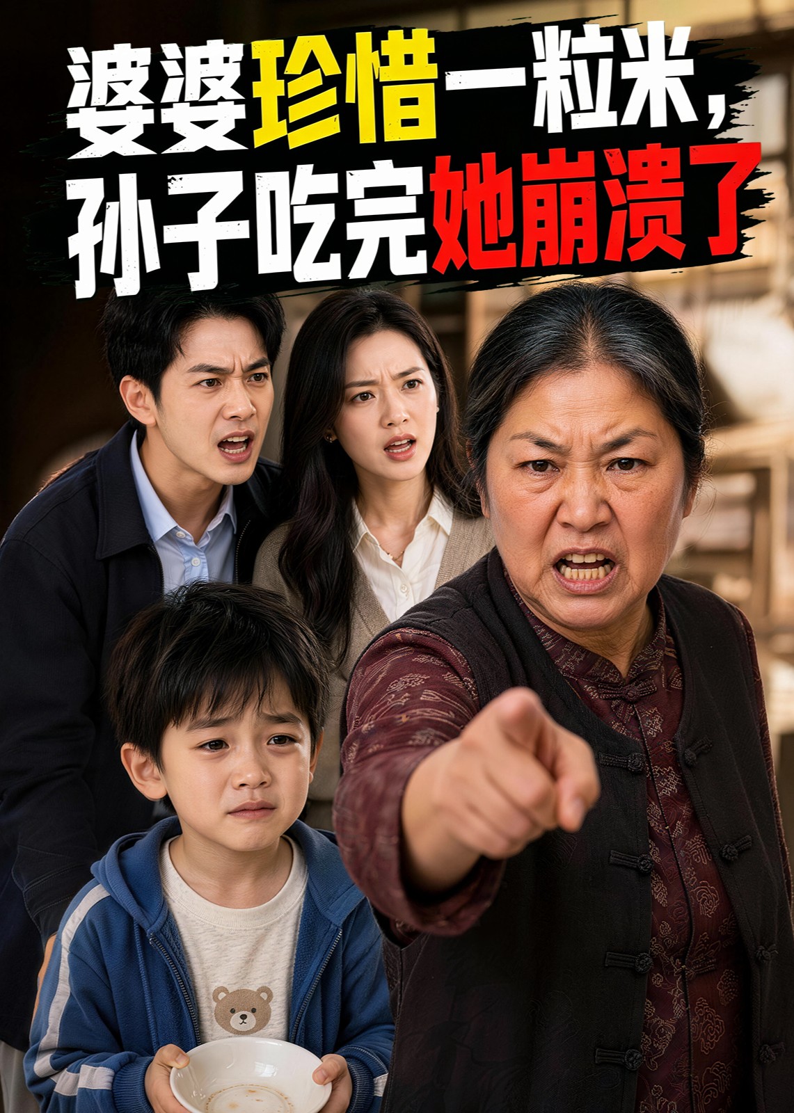 婆婆珍惜一粒米，孙子吃完她崩溃了封面图