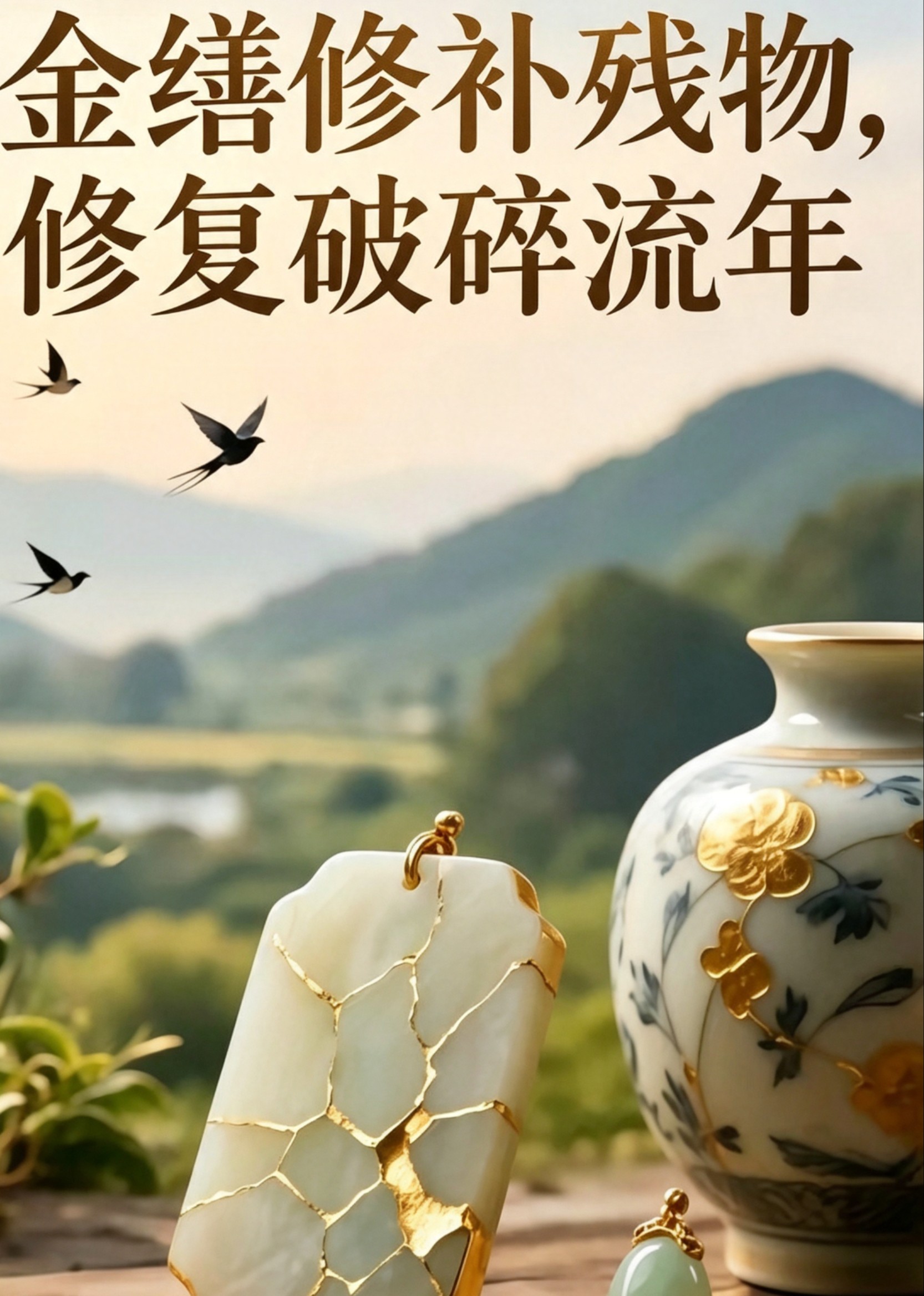 金缮修补残物，修复破碎流年