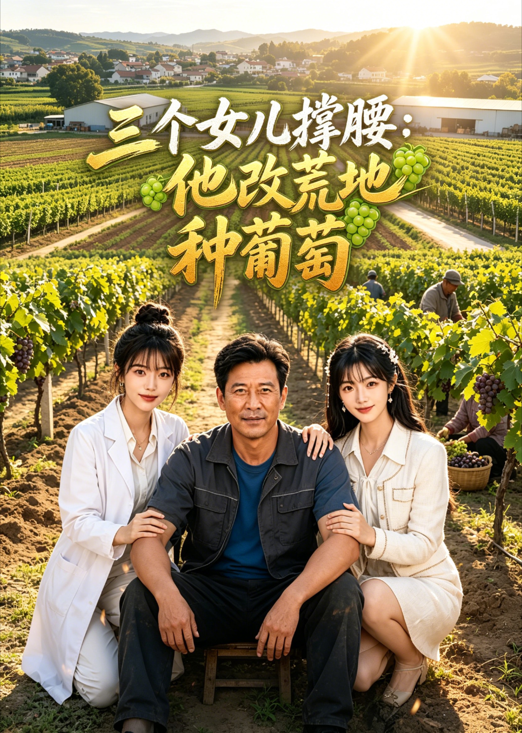 三个女儿撑腰，他改荒地种葡萄
