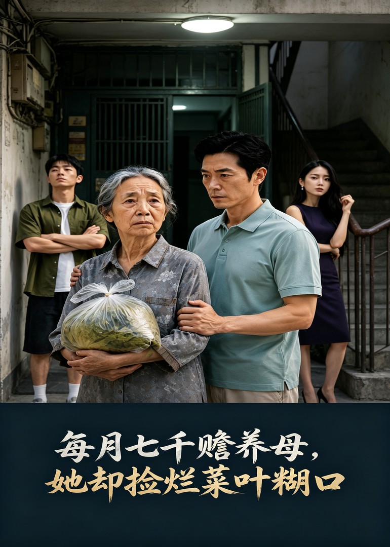 每月七千赡养母，她却捡烂菜叶糊口