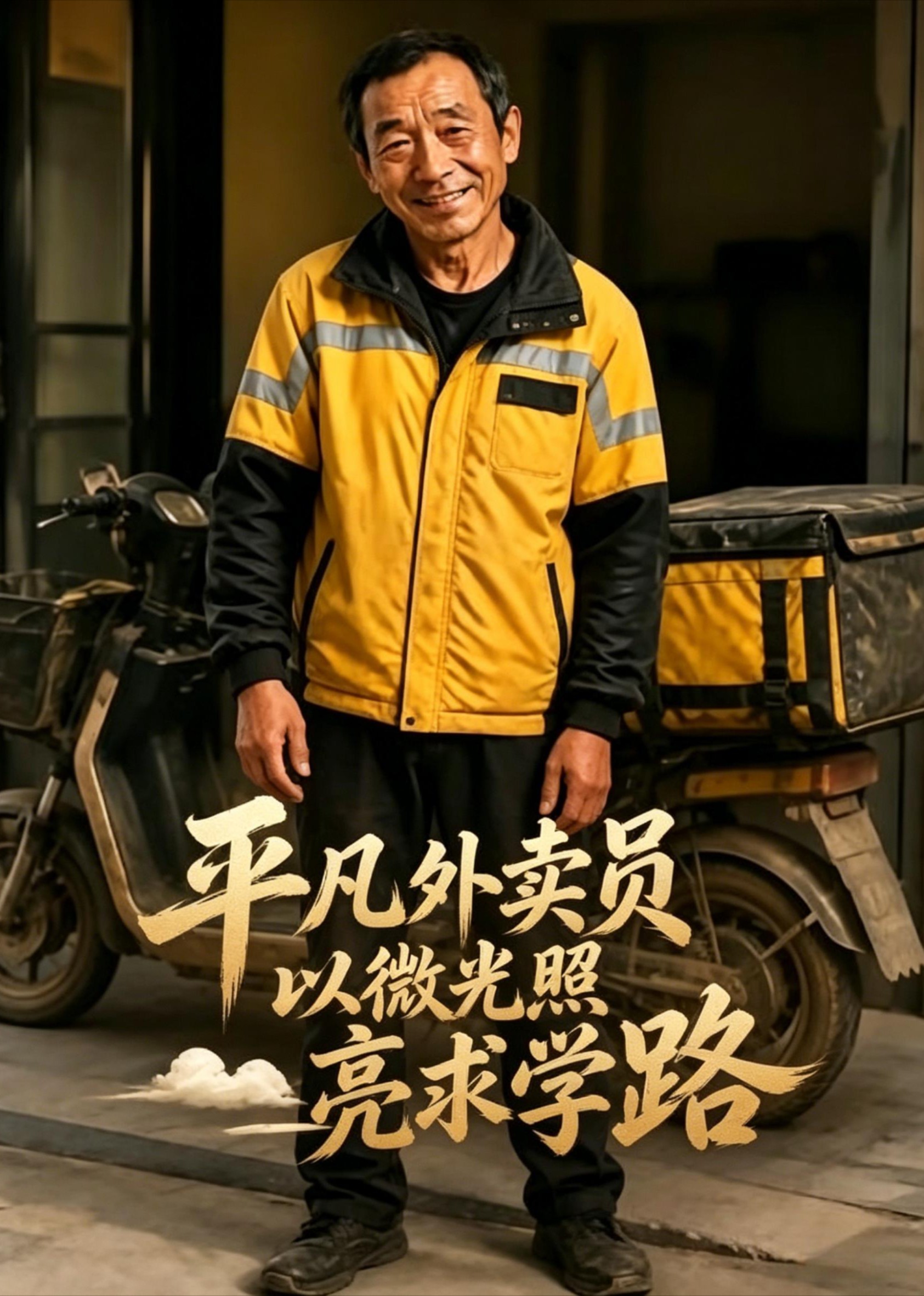 平凡外卖员，以微光照亮求学路封面图