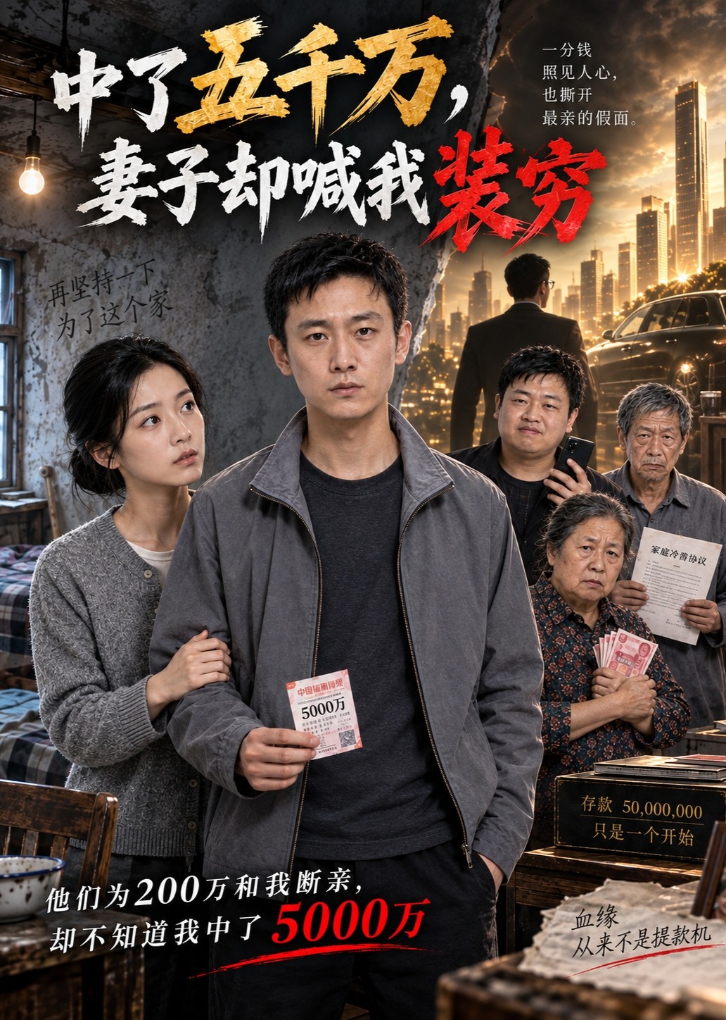 中了五千万，妻子却喊我装穷封面图