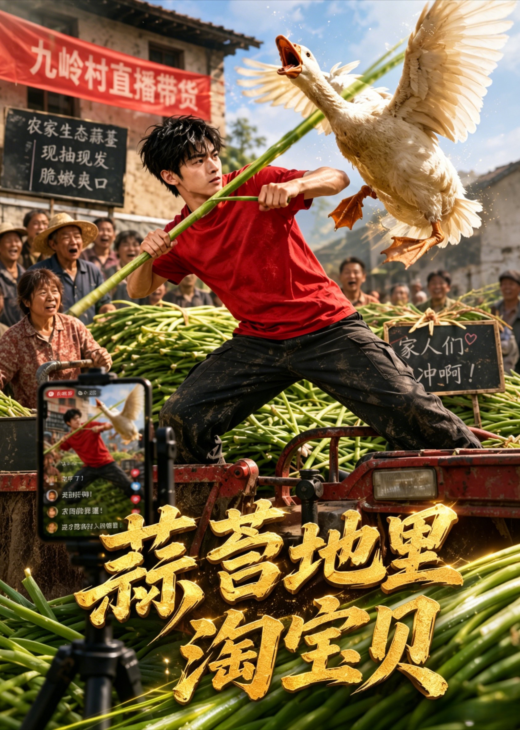 蒜苔地里淘宝贝