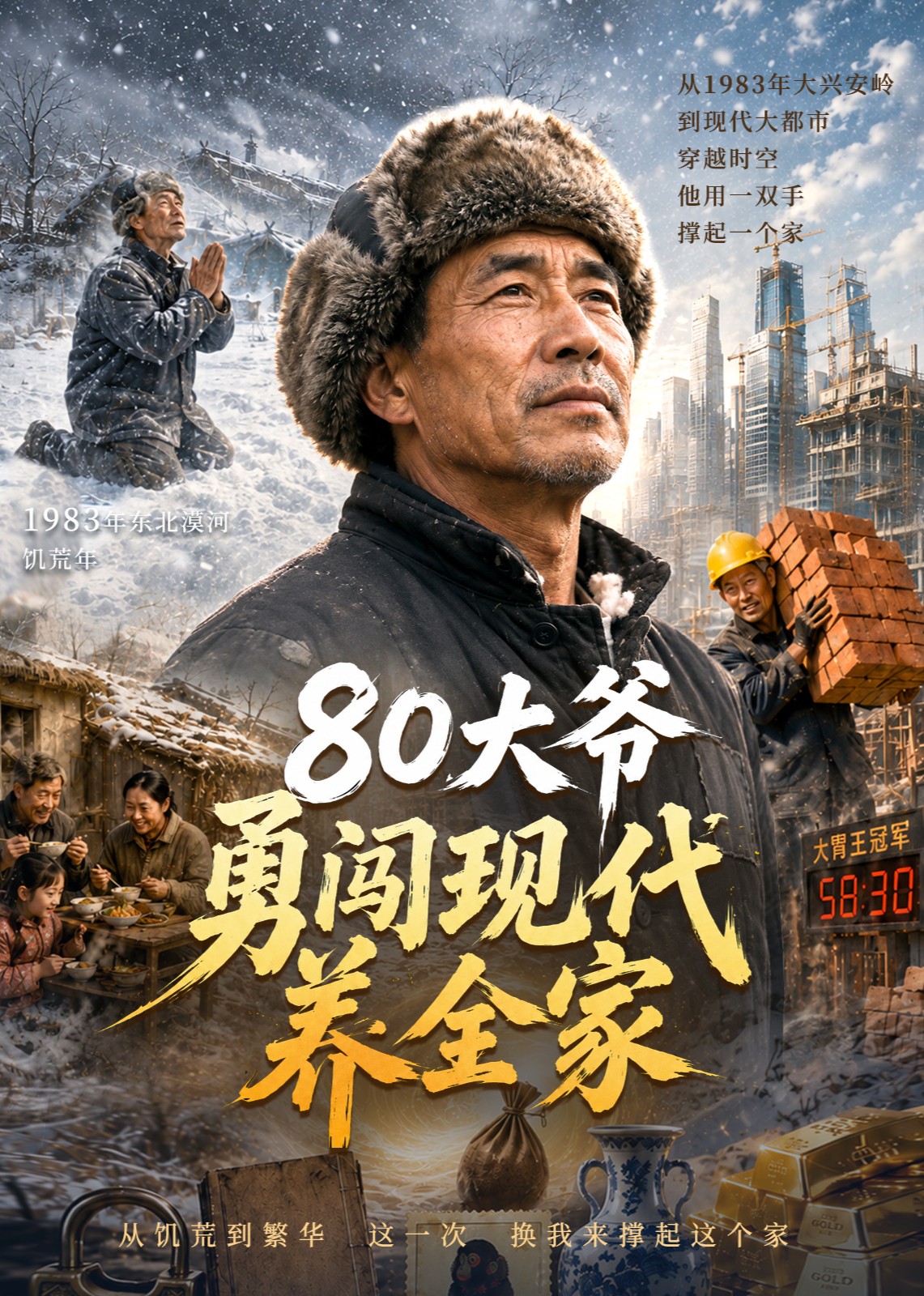 80大爷勇闯现代养全家