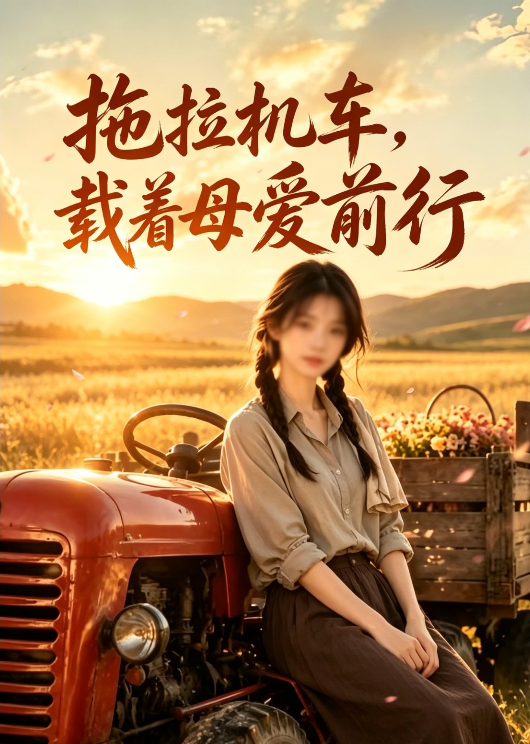 拖拉机车，载着母爱前行封面图