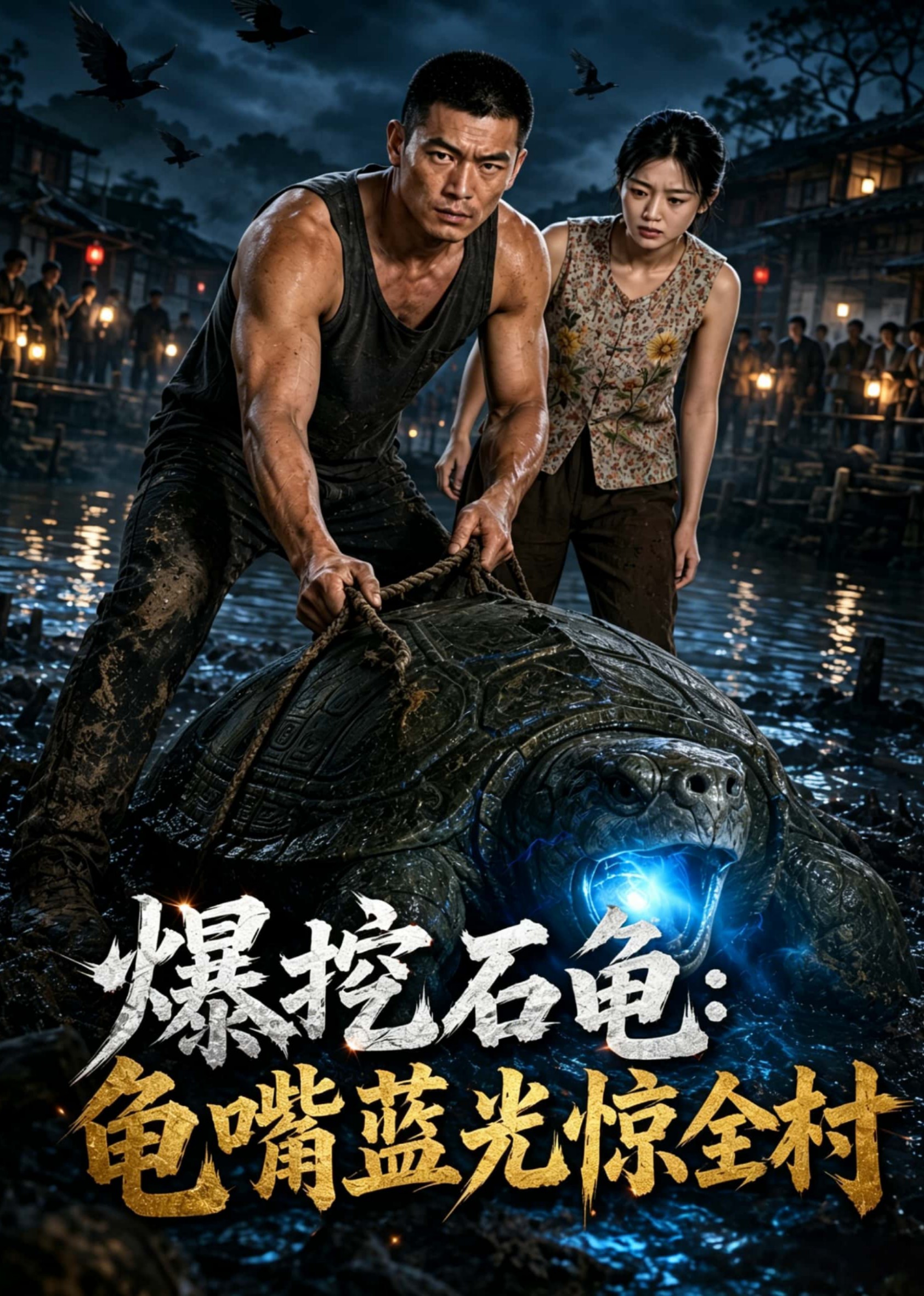 爆挖石龟：龟嘴蓝光惊全村