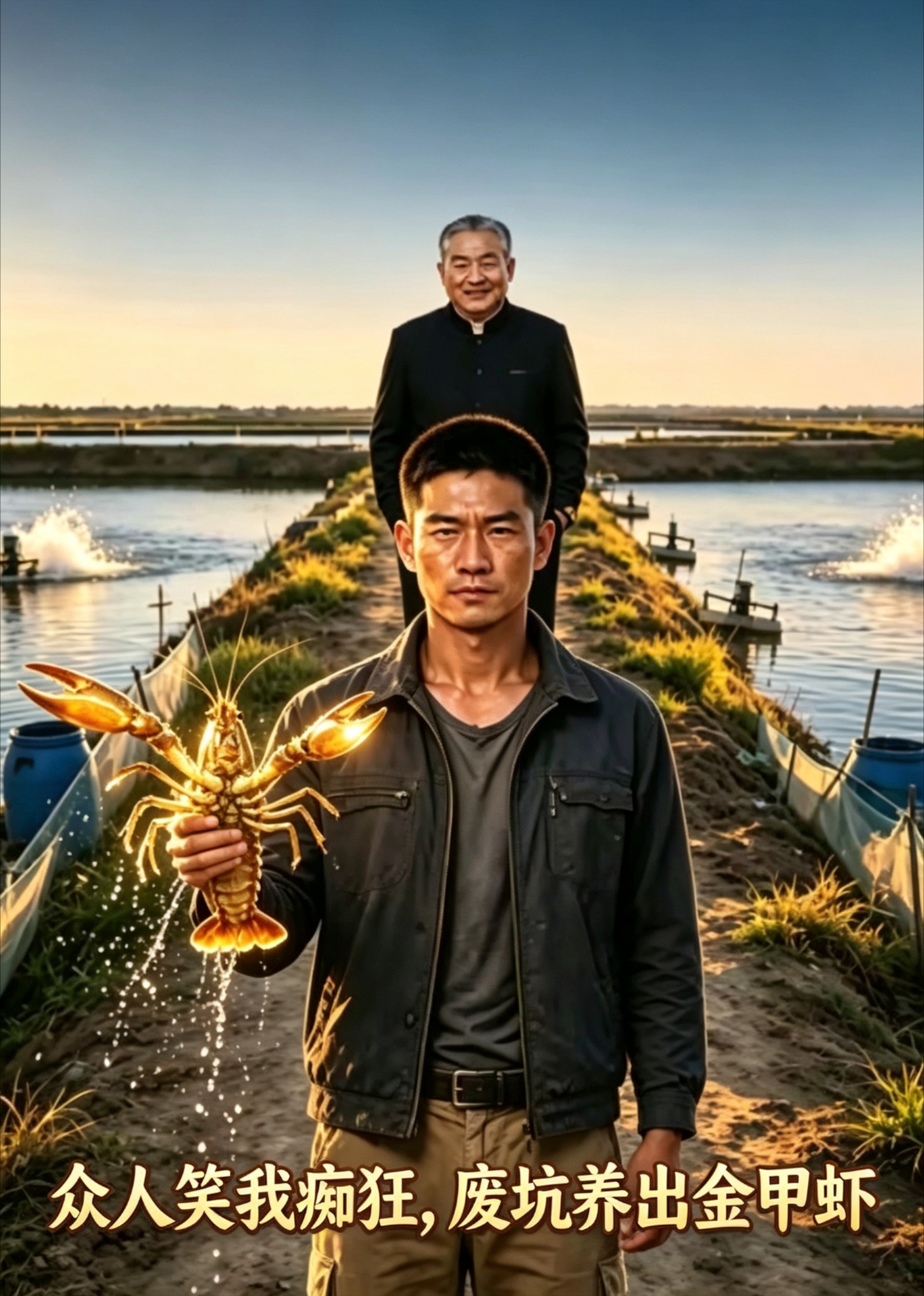 众人笑我痴狂，废坑养出金甲虾
