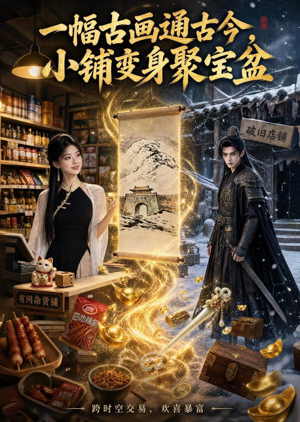 一幅古画通古今，小铺变身聚宝盆