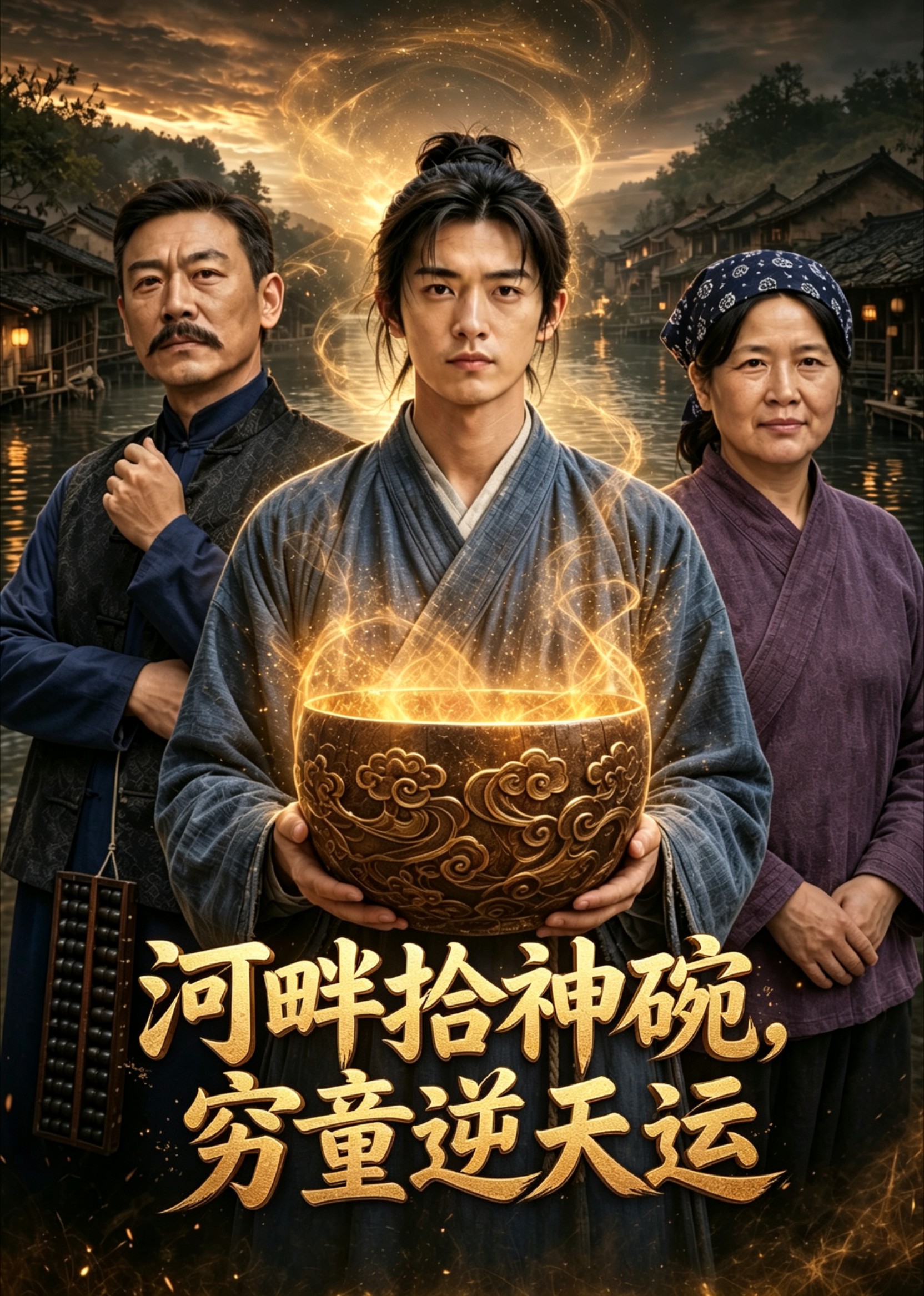 河畔拾神碗，穷童逆天运封面图