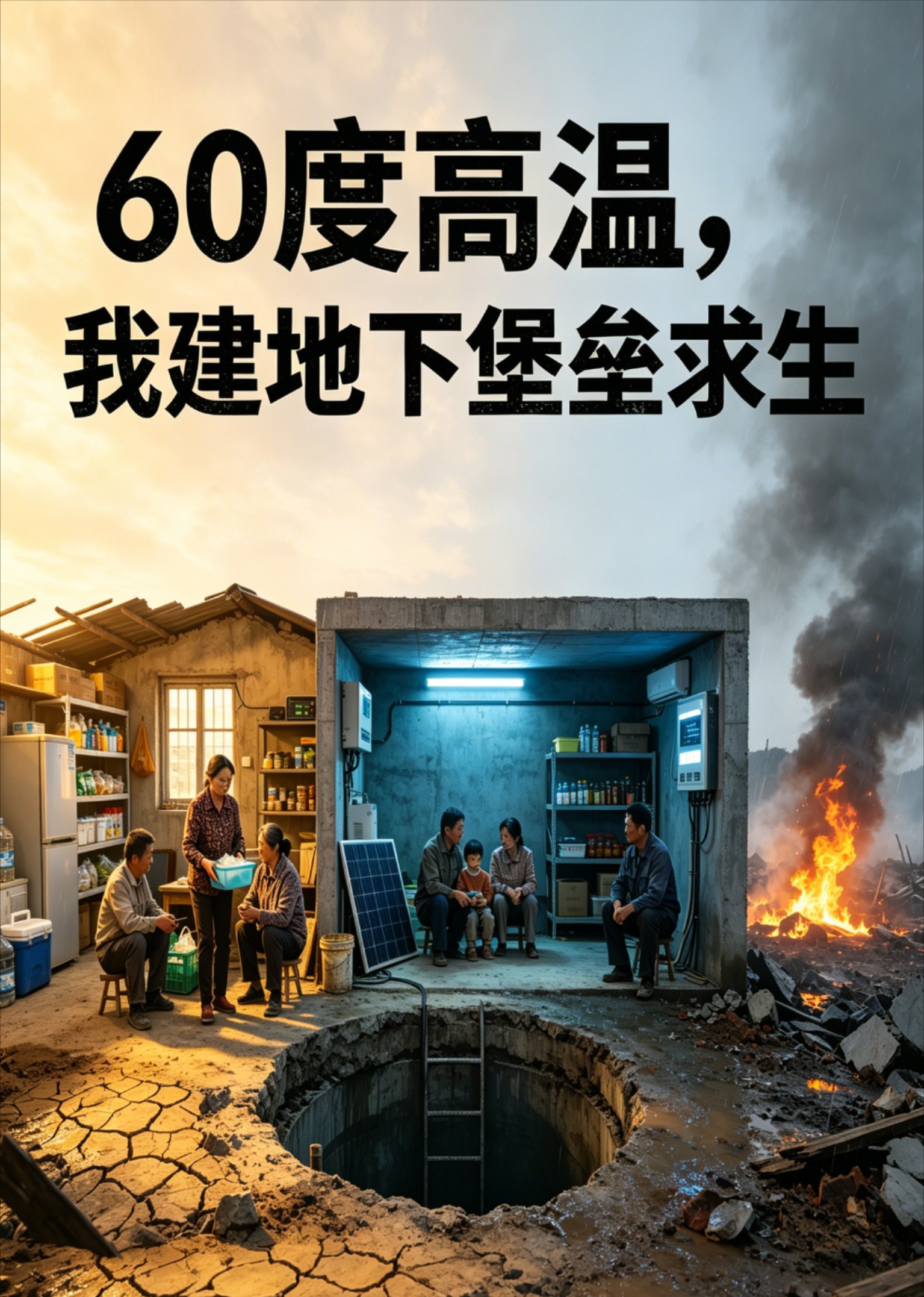 60 度高温，我建地下堡垒求生封面图