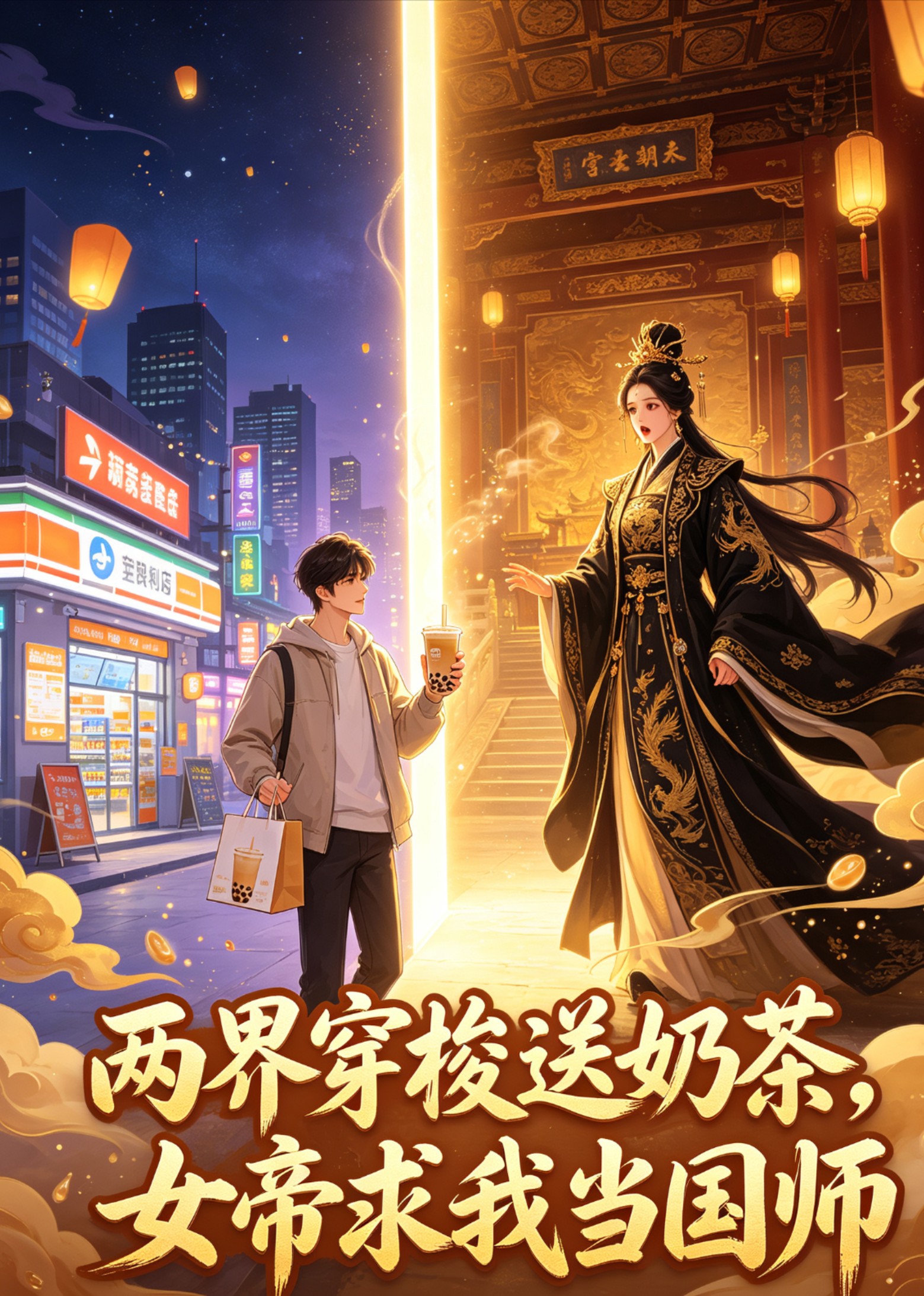 两界穿梭送奶茶女帝求我当国师封面图