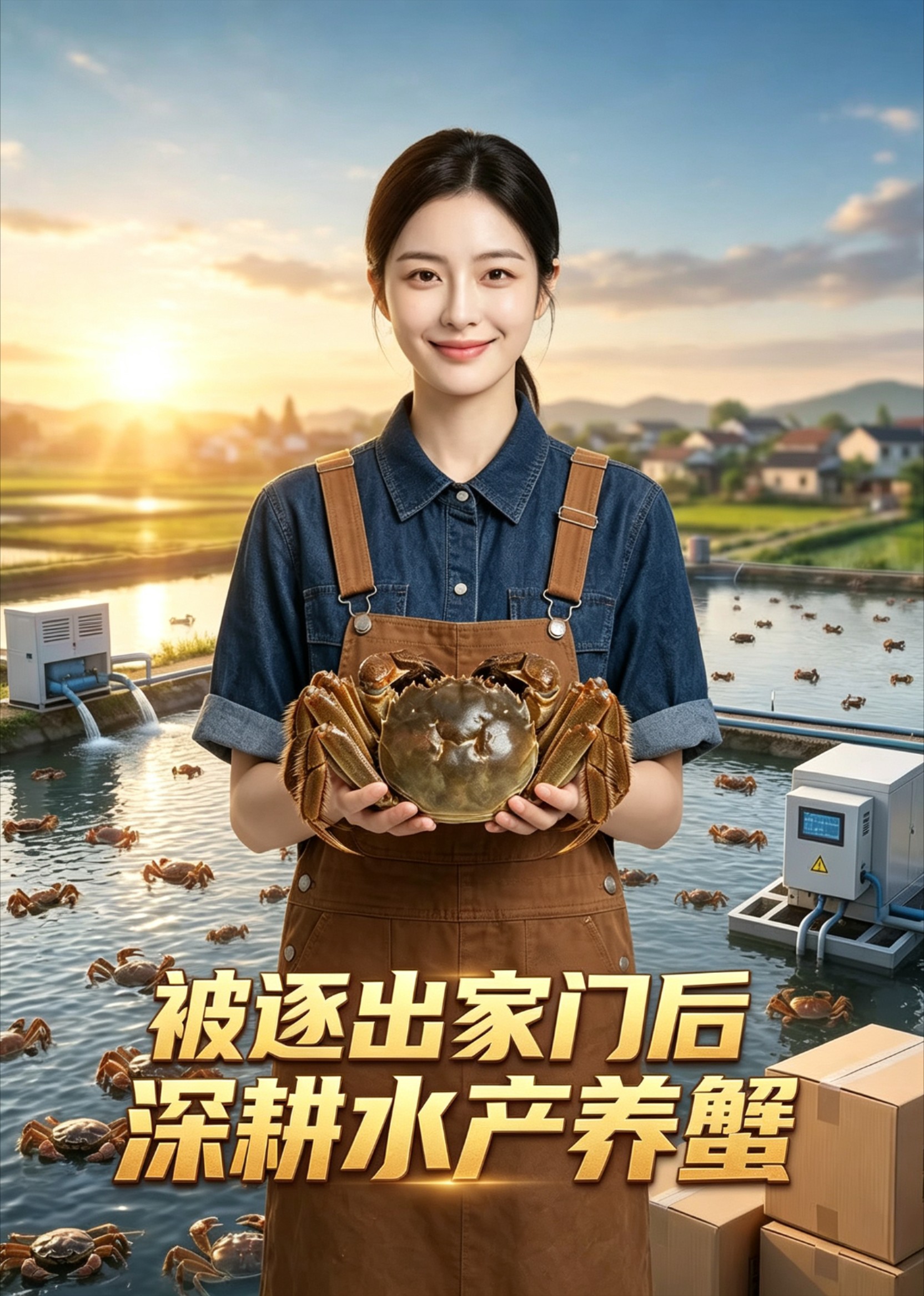 被逐出家门后深耕水产养蟹