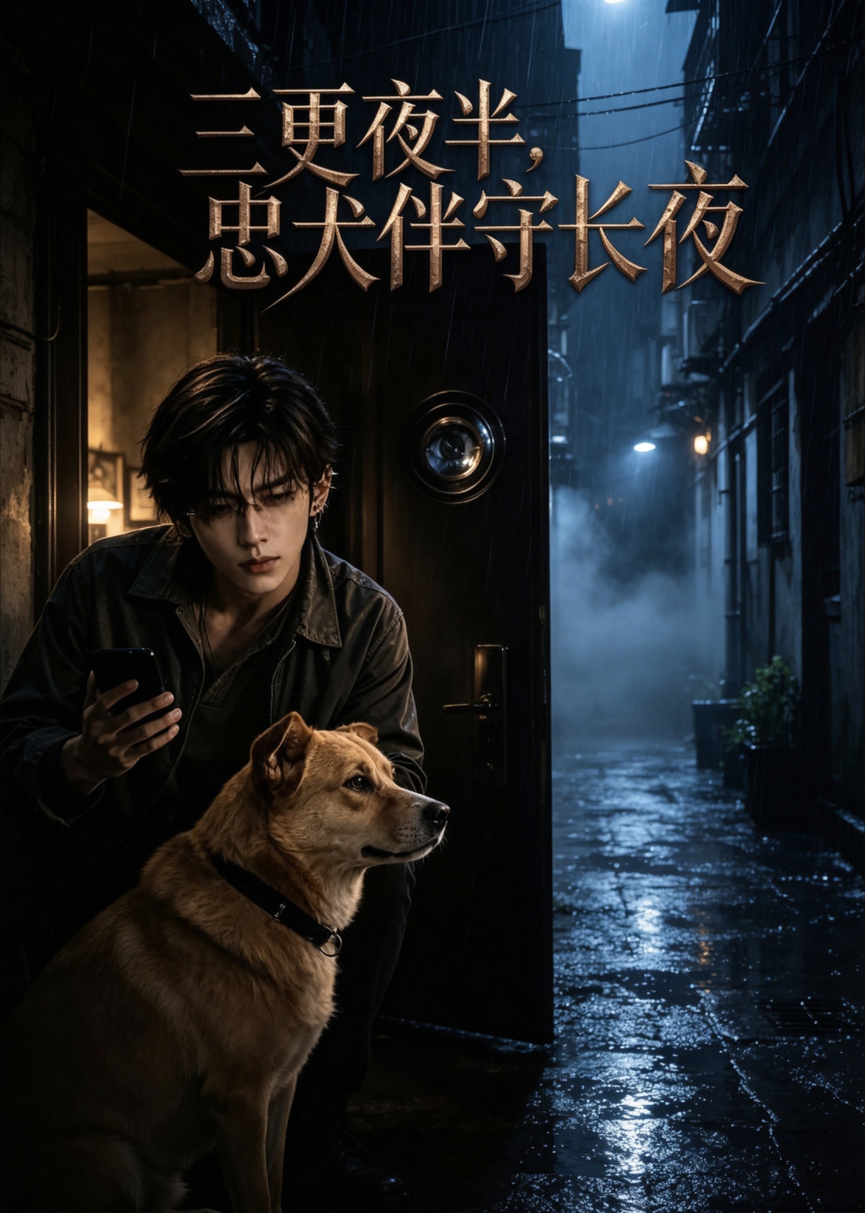 三更夜半，忠犬伴守长夜