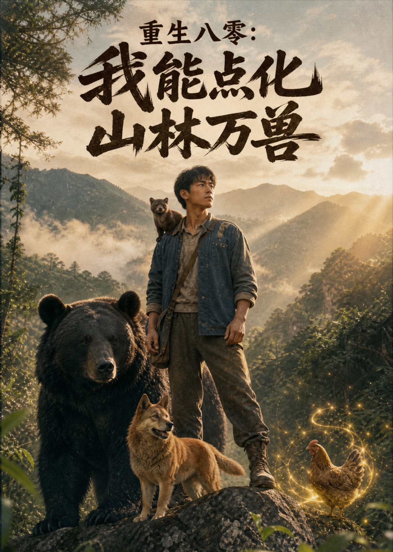 重生八零：我能点化山林万兽封面图