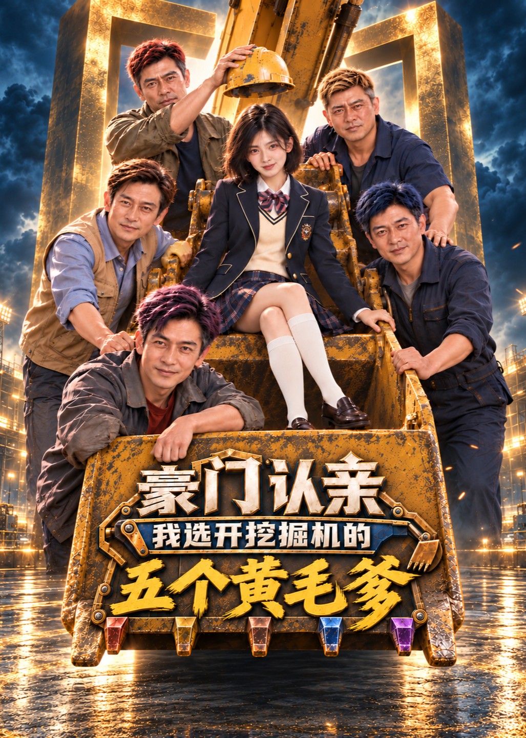 豪门认亲：我选开挖掘机的五个黄毛爹封面图