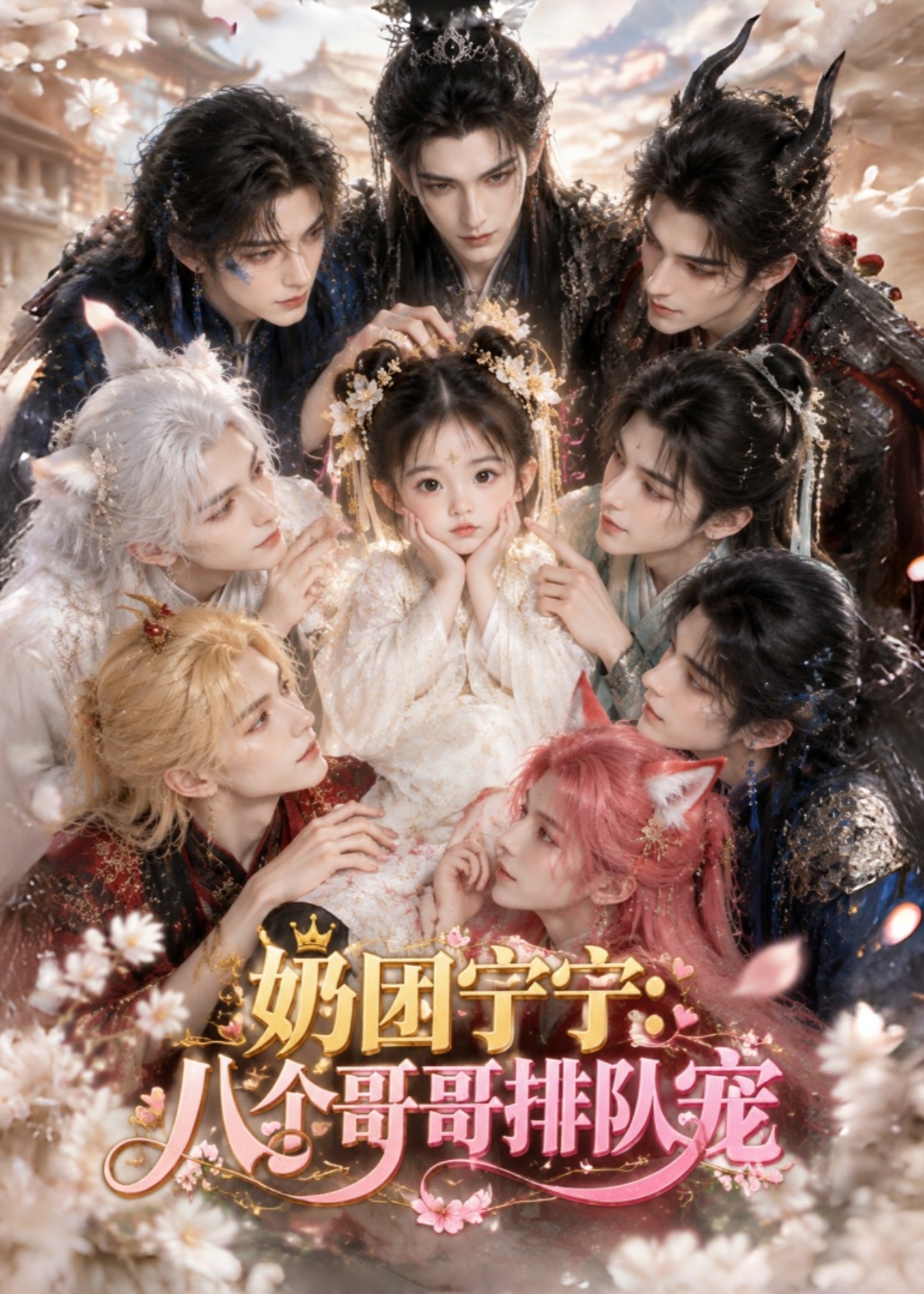 奶团宁宁：八个哥哥排队宠封面图