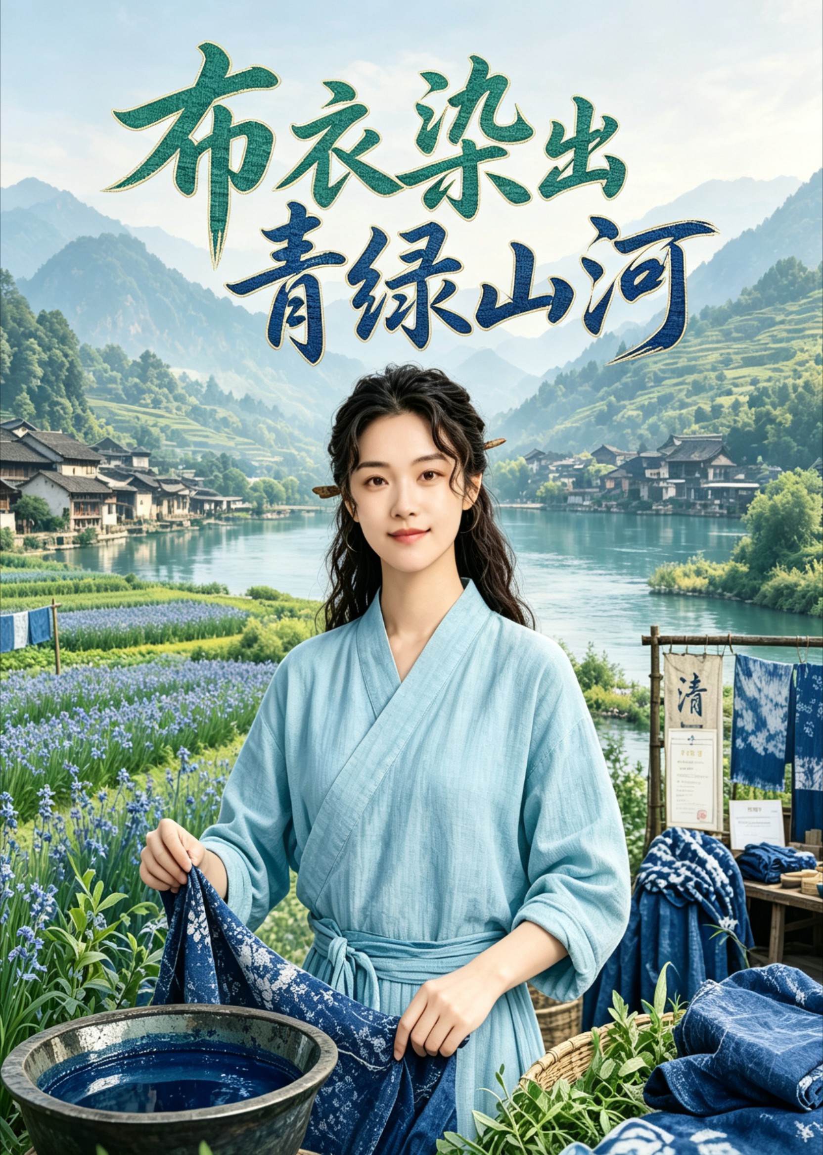 布衣染出青绿山河封面图