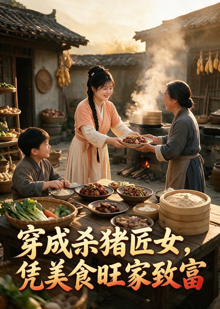 穿成杀猪匠女，凭美食旺家致富封面图