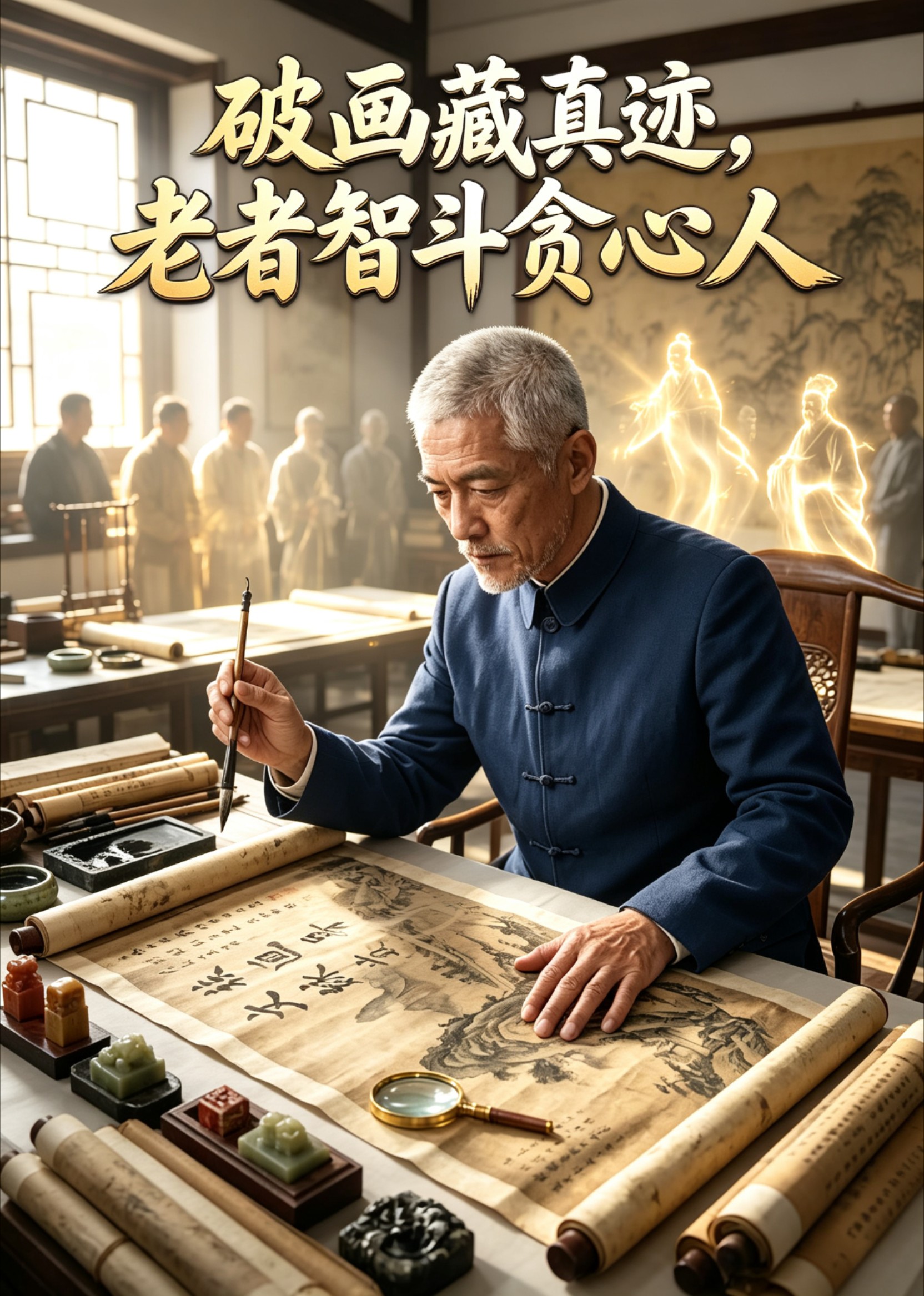 破画藏真迹老者智斗贪心人