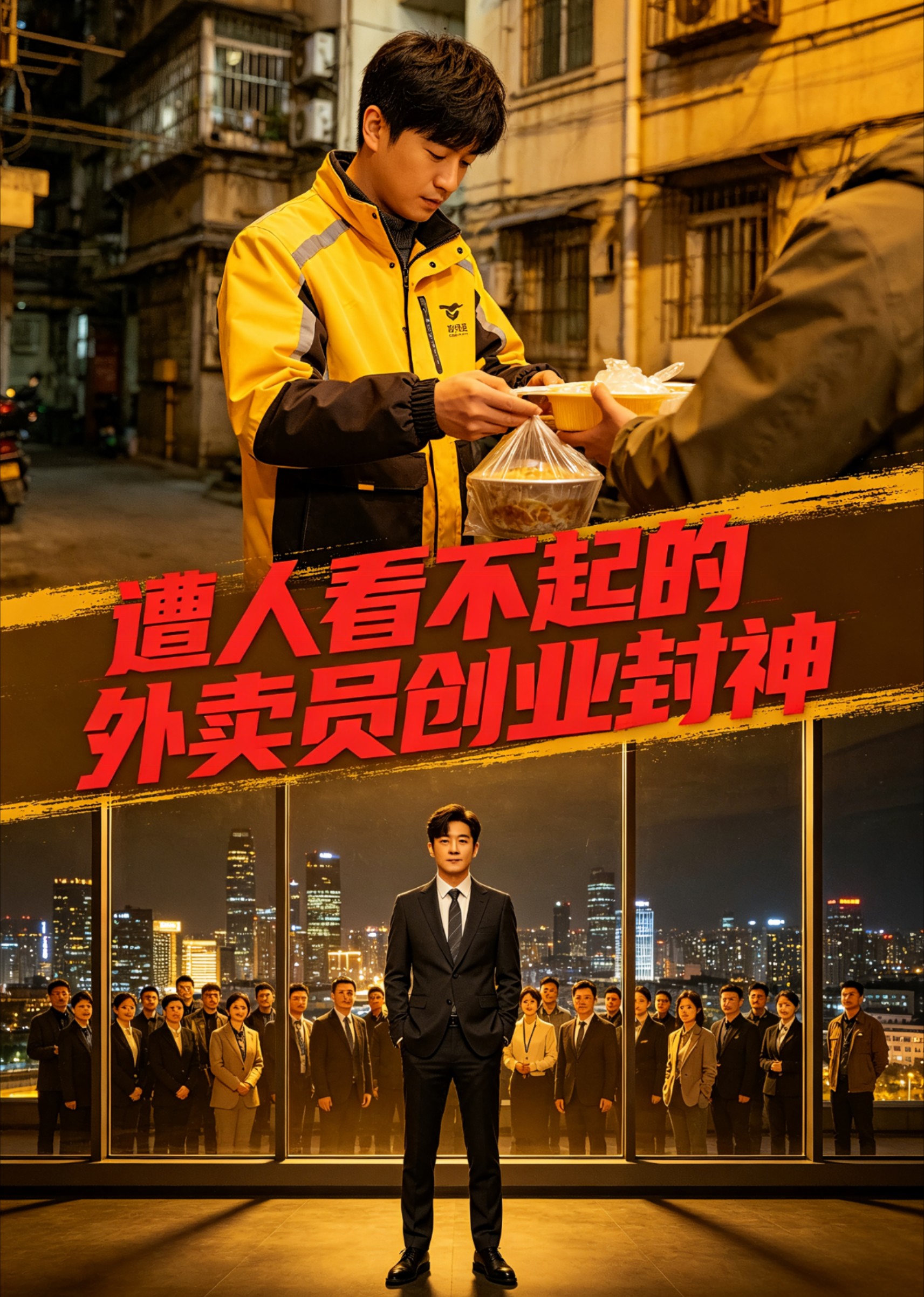 遭人看不起的外卖员创业封神