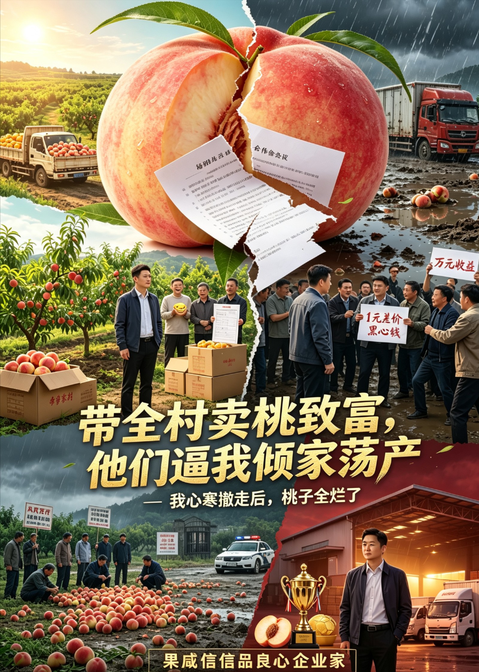带全村卖桃致富，他们逼我倾家荡产