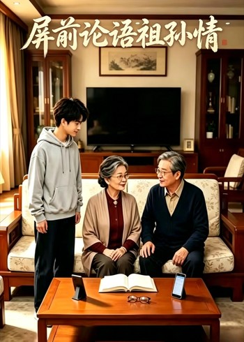 屏前论语祖孙情