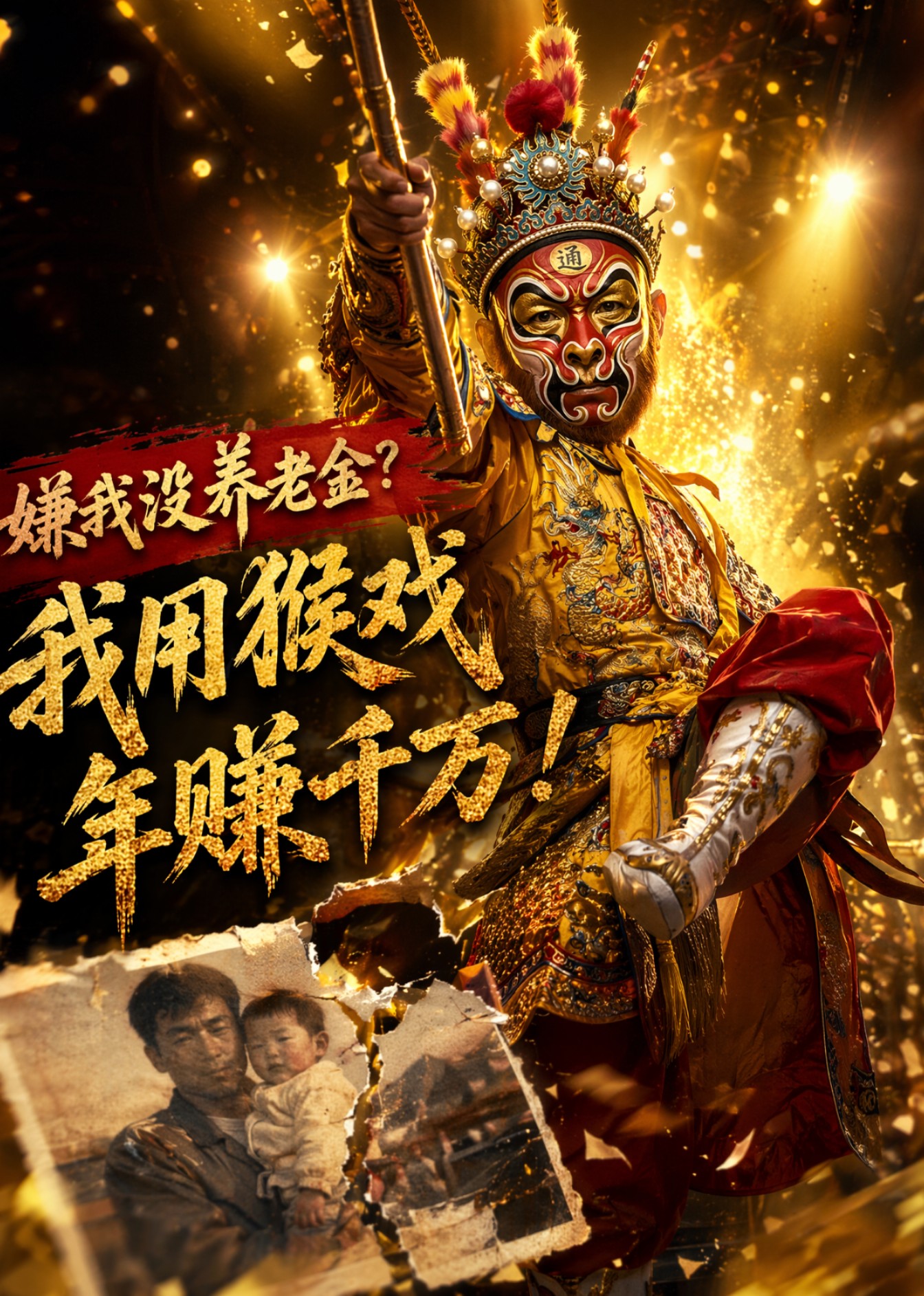 嫌我没养老金？我用猴戏年赚千万！
