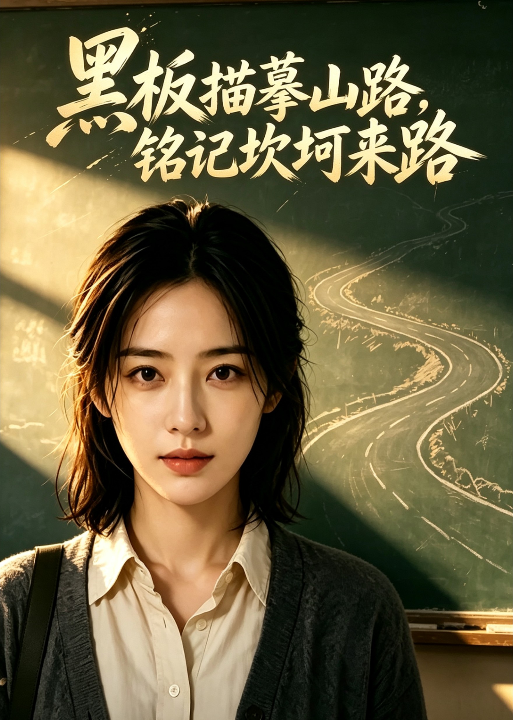 黑板描摹山路，铭记坎坷来路