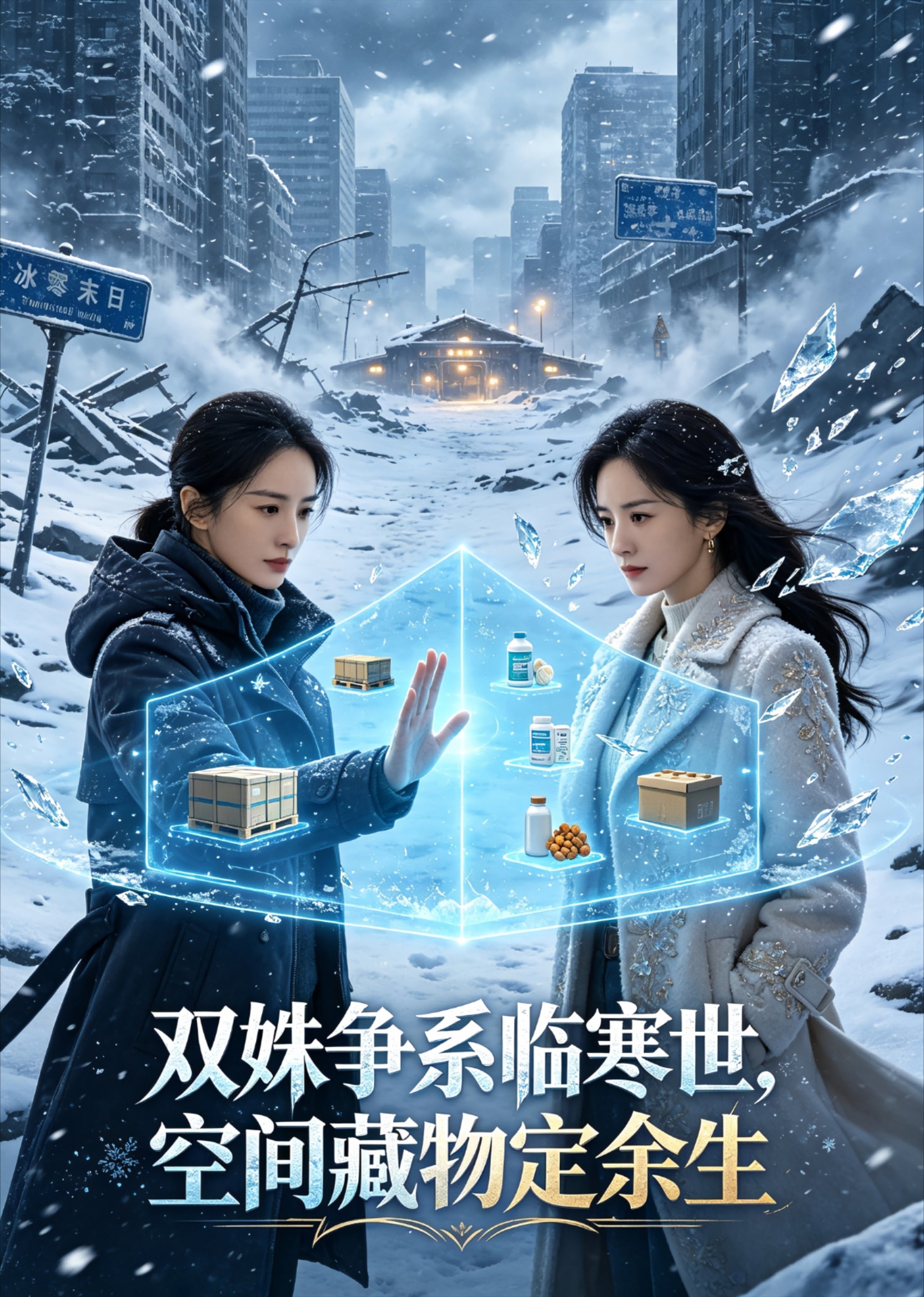 双姝争系临寒世，空间藏物定余生