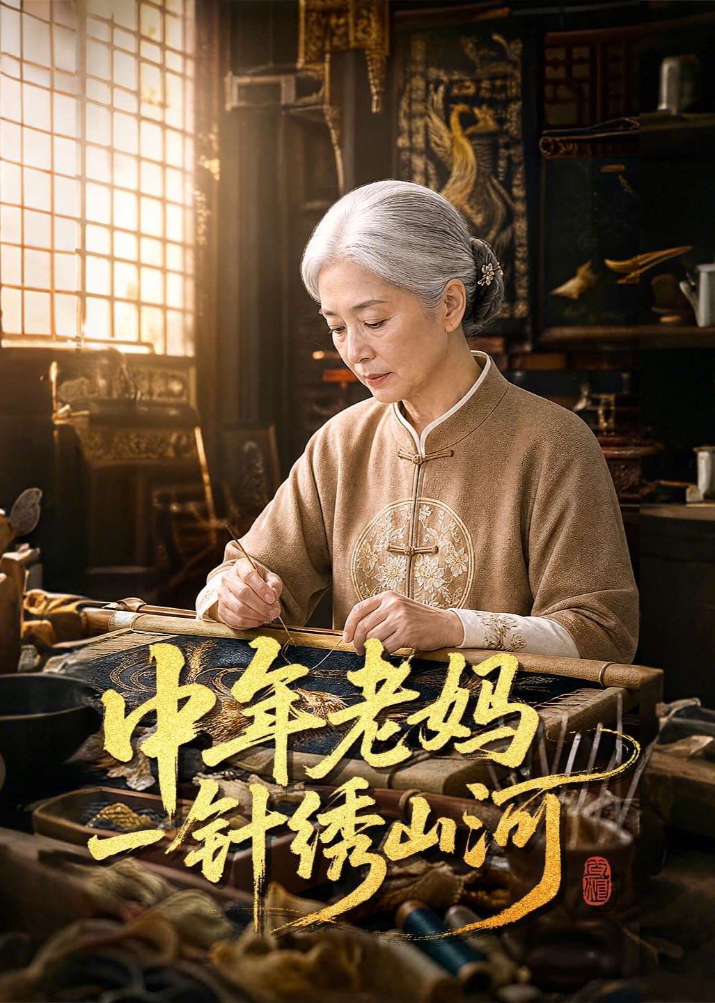 中年老妈一针绣山河