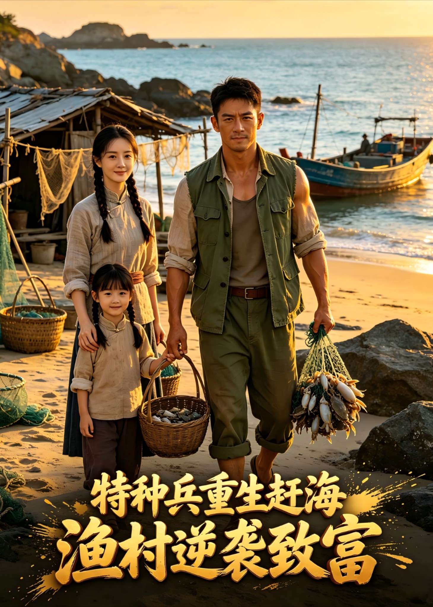 特种兵重生赶海，渔村逆袭致富封面图